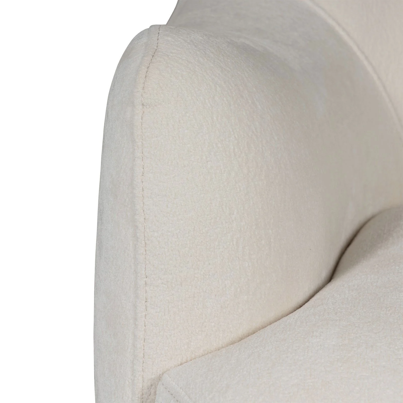 Contemporary Bouclé Swivel Accent Armchair – Cozy Deep Seat Curved - Image 11