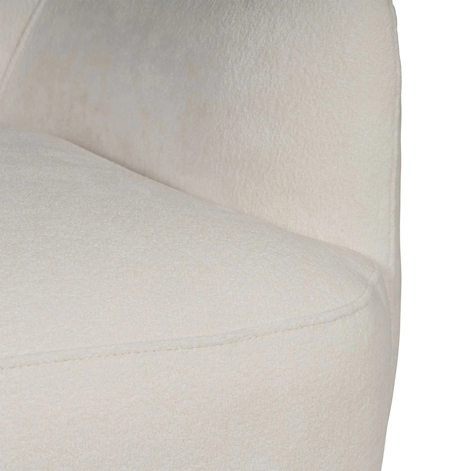 Contemporary Bouclé Swivel Accent Armchair – Cozy Deep Seat Curved - Image 12