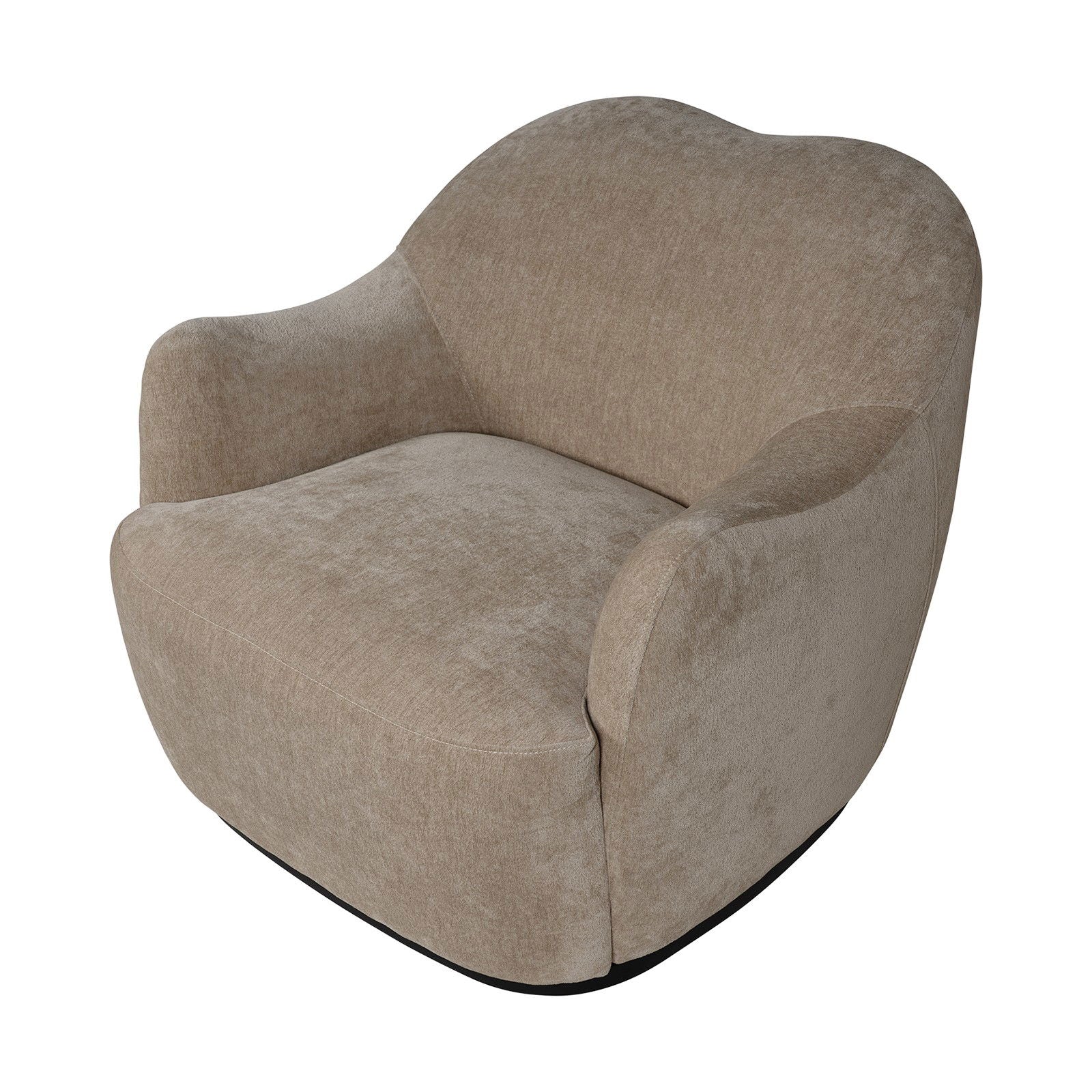 Contemporary Bouclé Swivel Accent Armchair – Cozy Deep Seat Curved - Image 19