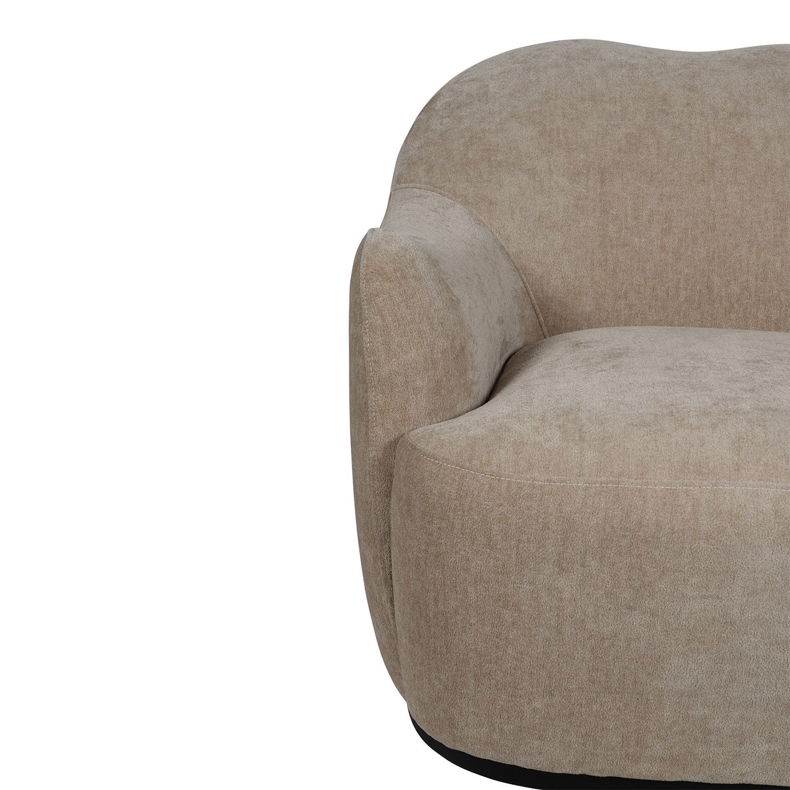 Contemporary Bouclé Swivel Accent Armchair – Cozy Deep Seat Curved - Image 25