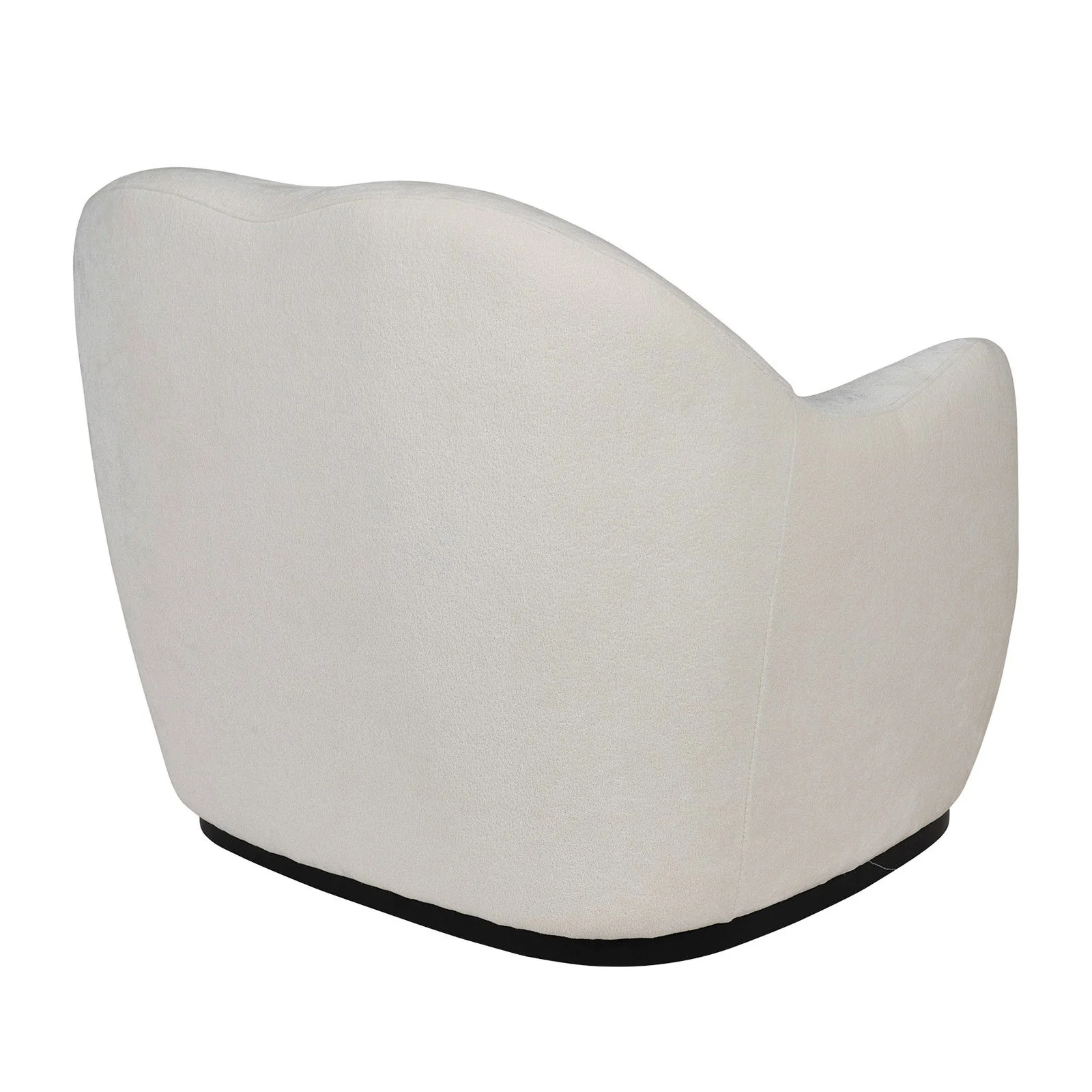 Contemporary Bouclé Swivel Accent Armchair – Cozy Deep Seat Curved - Image 7
