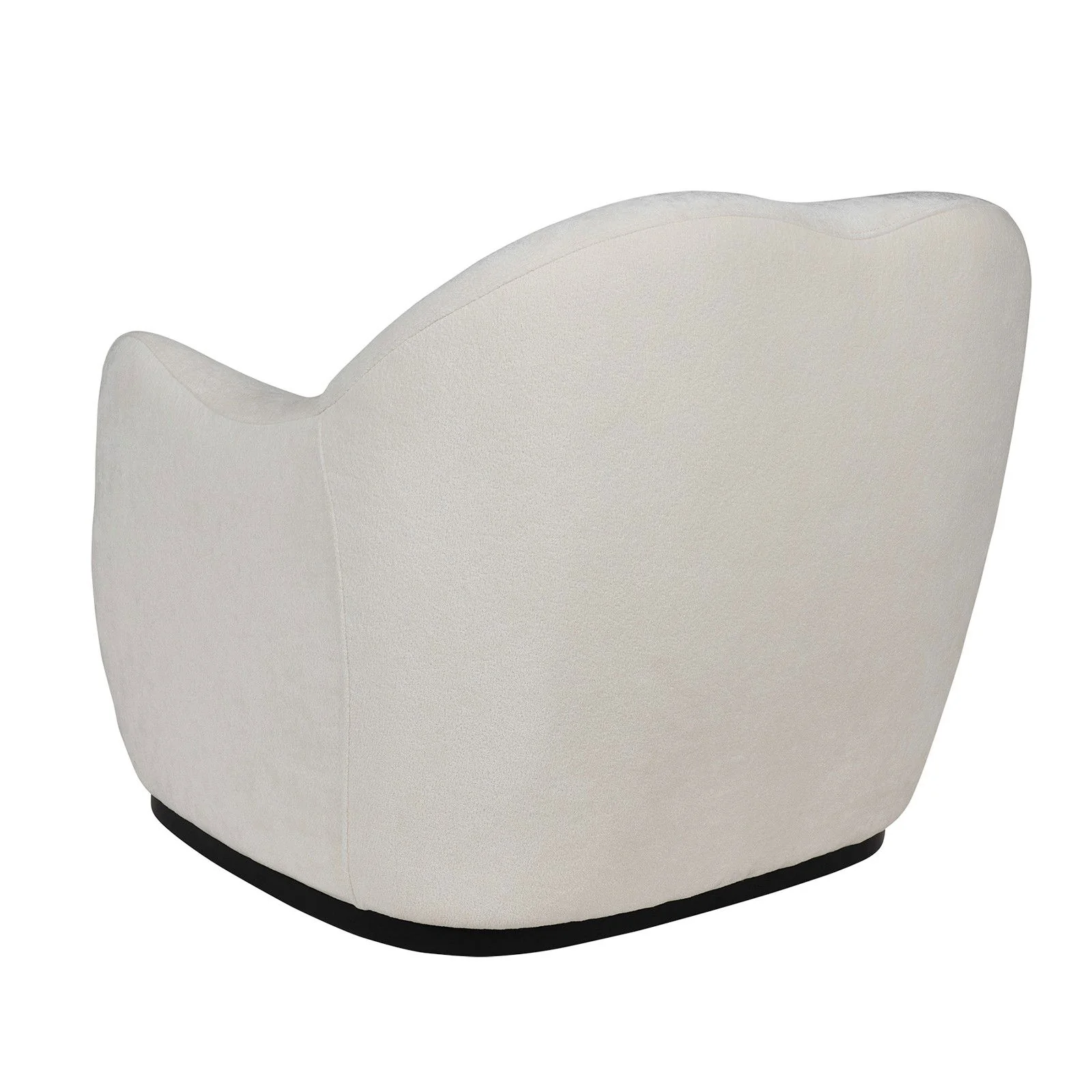 Contemporary Bouclé Swivel Accent Armchair – Cozy Deep Seat Curved - Image 9