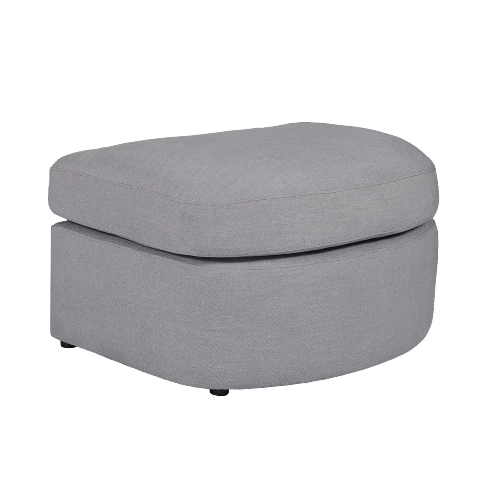 Contemporary Modern Austin Linen Foot Stool Ottoman - Image 13