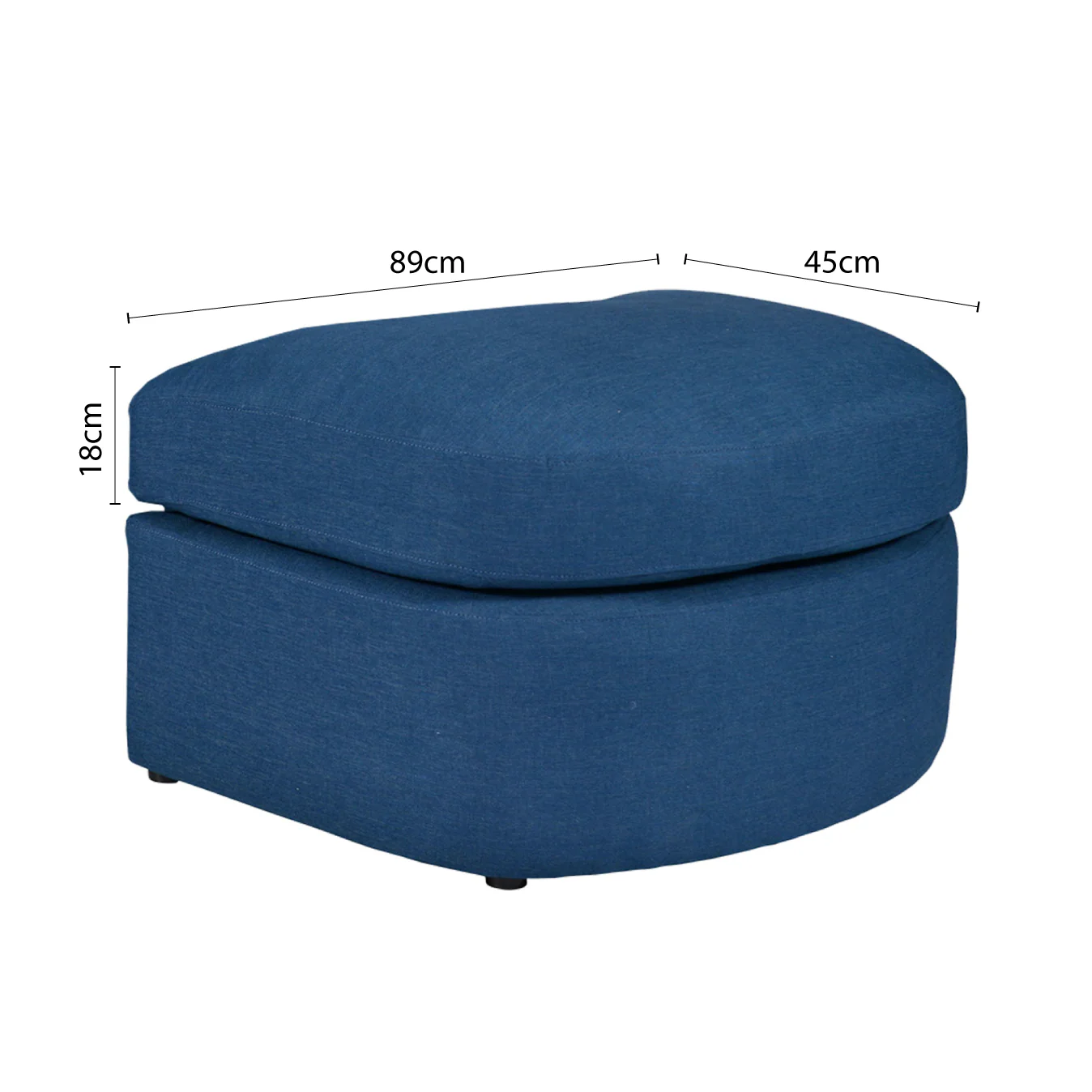 Contemporary Modern Austin Linen Foot Stool Ottoman - Image 21
