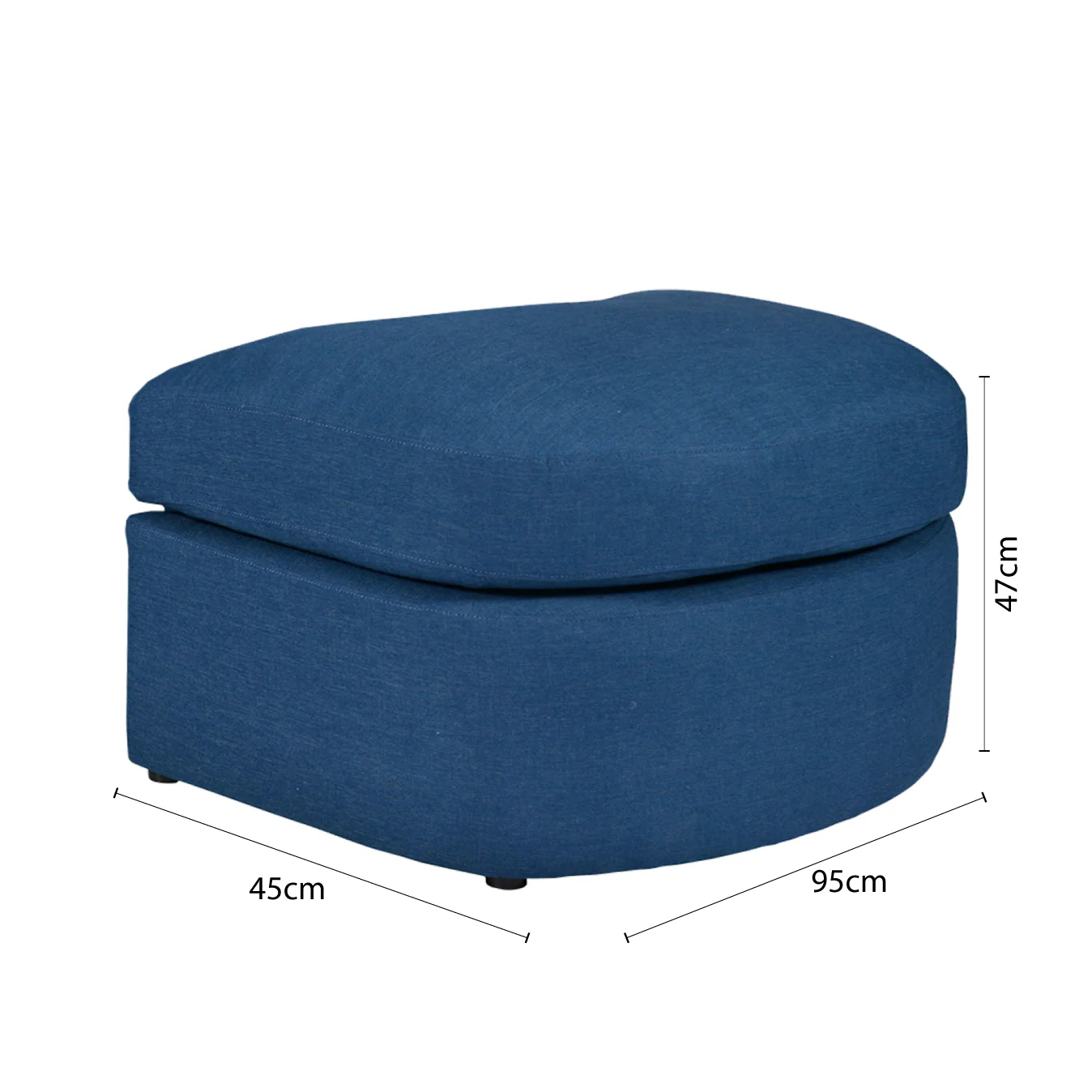 Contemporary Modern Austin Linen Foot Stool Ottoman - Image 22