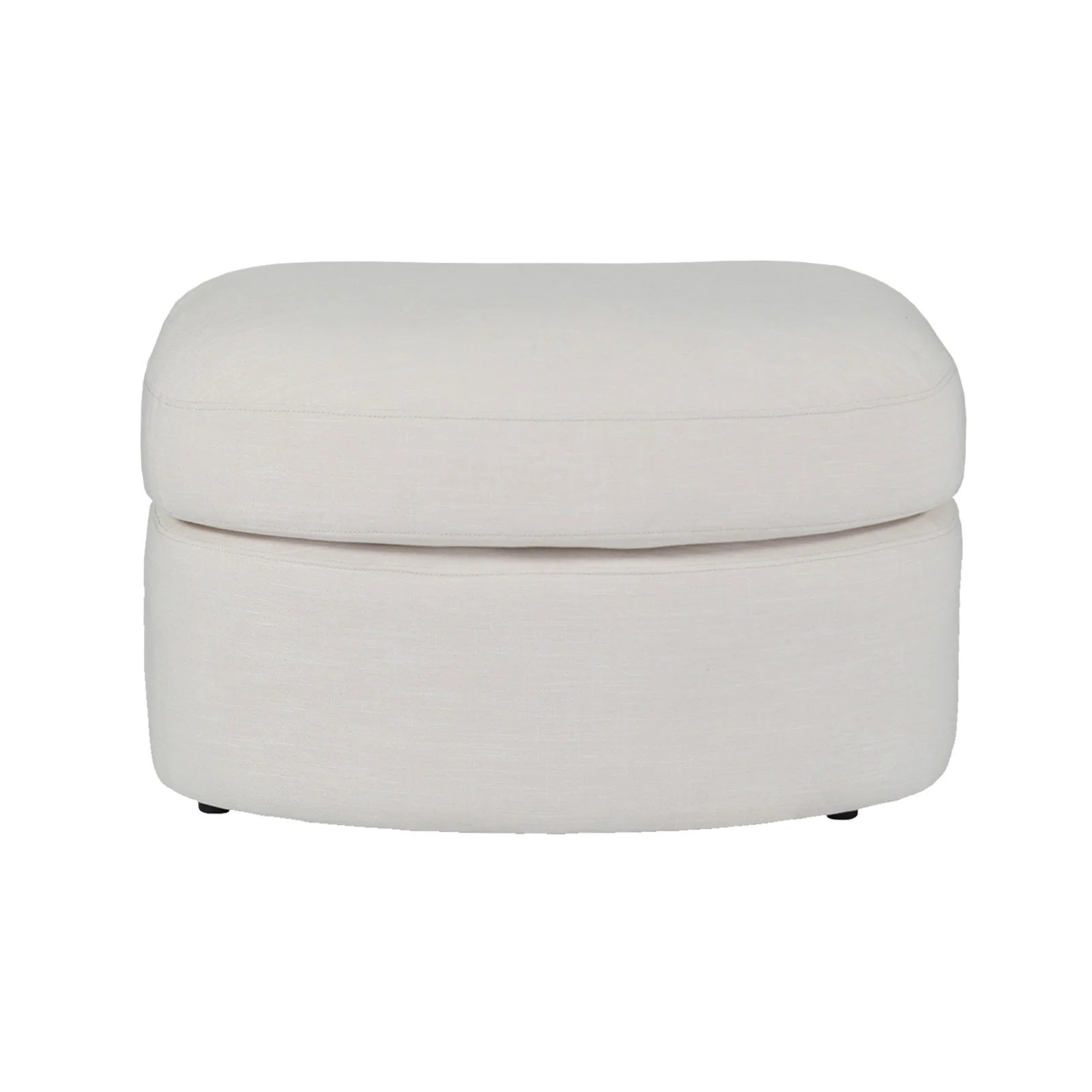 Contemporary Modern Austin Linen Foot Stool Ottoman - Image 7