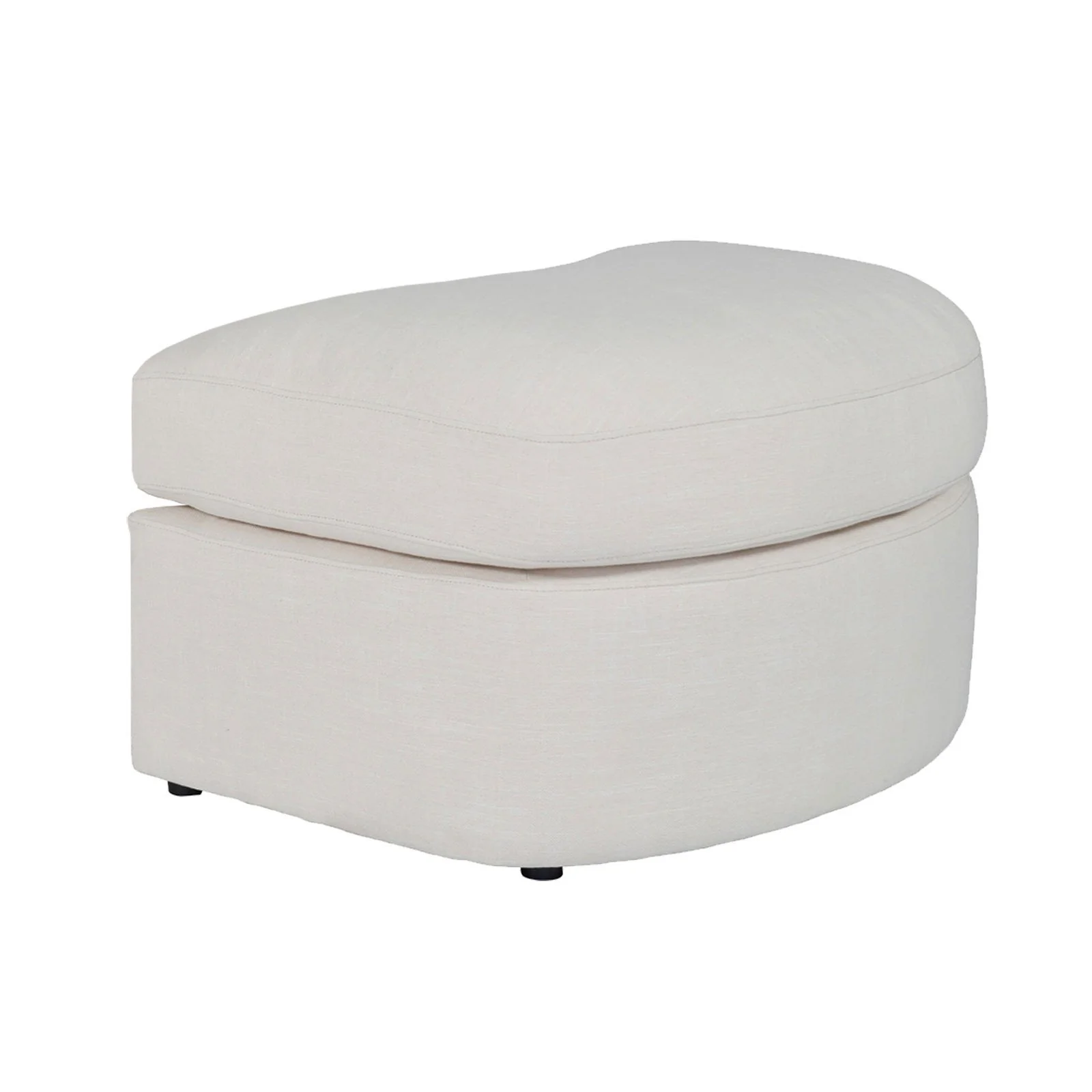 Contemporary Modern Austin Linen Foot Stool Ottoman - Image 8