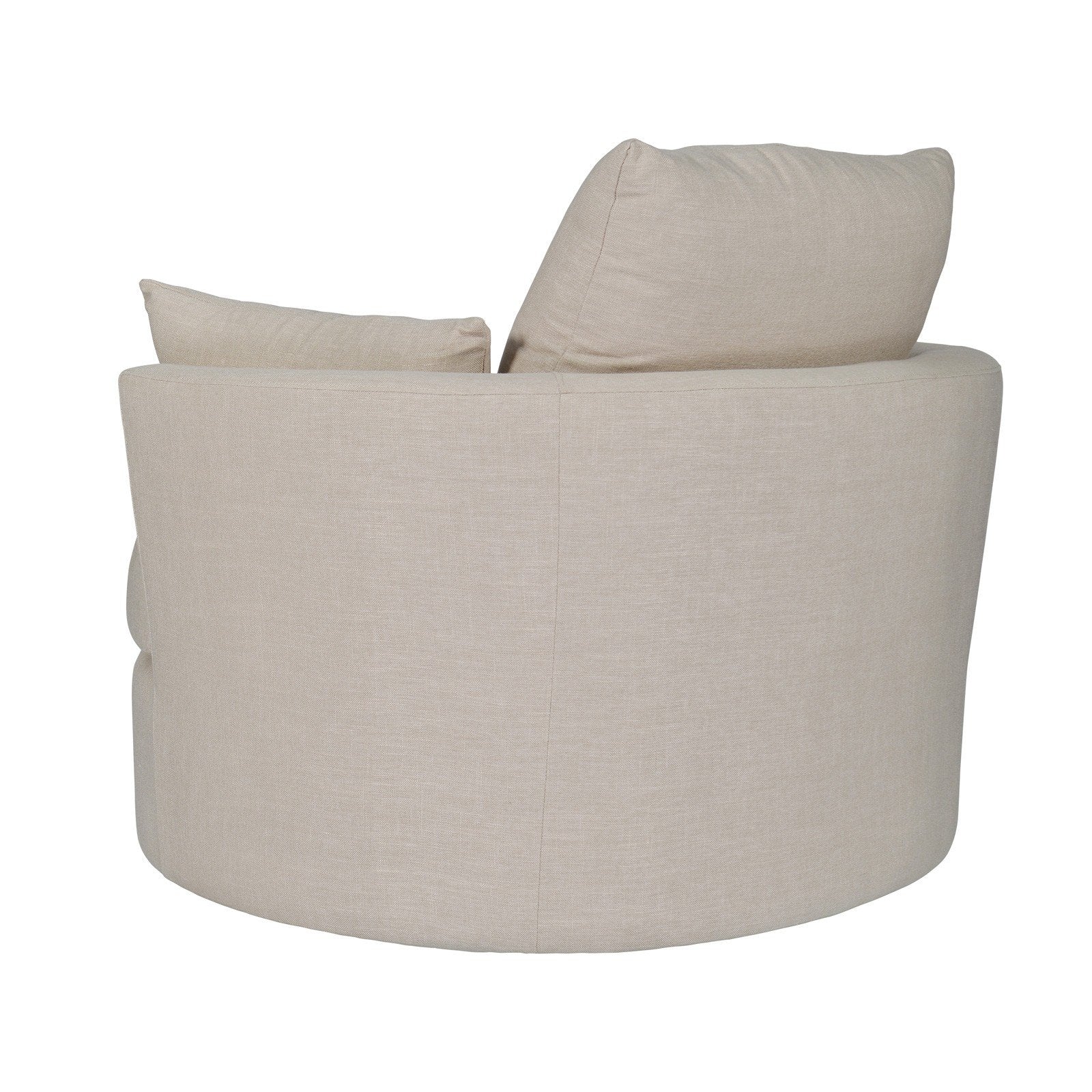 Contemporary Modern Austin Swivel Linen Snuggle Armchair - Image 10
