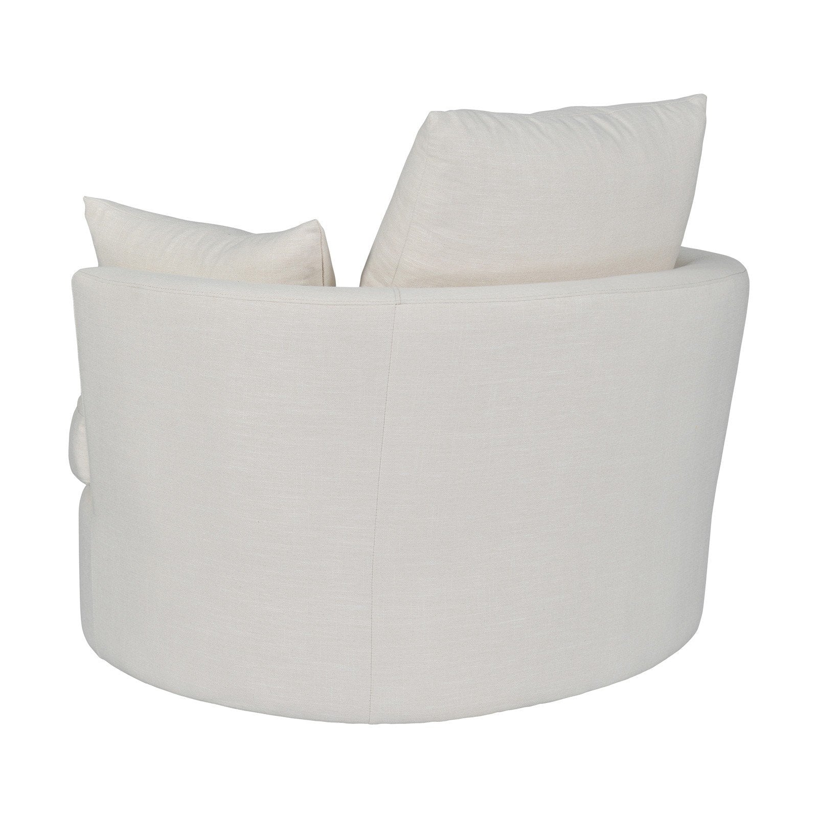 Contemporary Modern Austin Swivel Linen Snuggle Armchair - Image 20