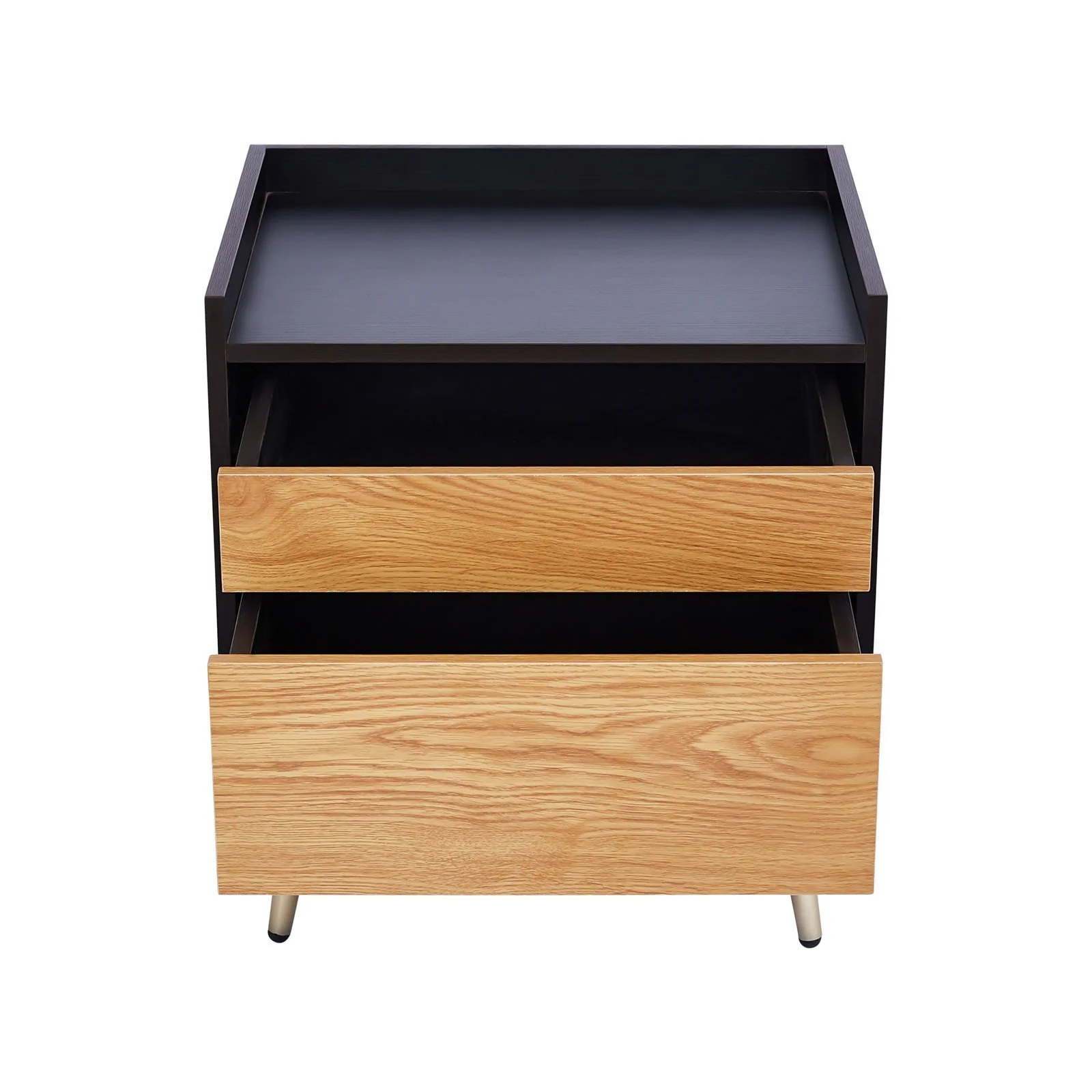 Contemporary Modern Harper 2 Drawer Bedside Table - Image 4
