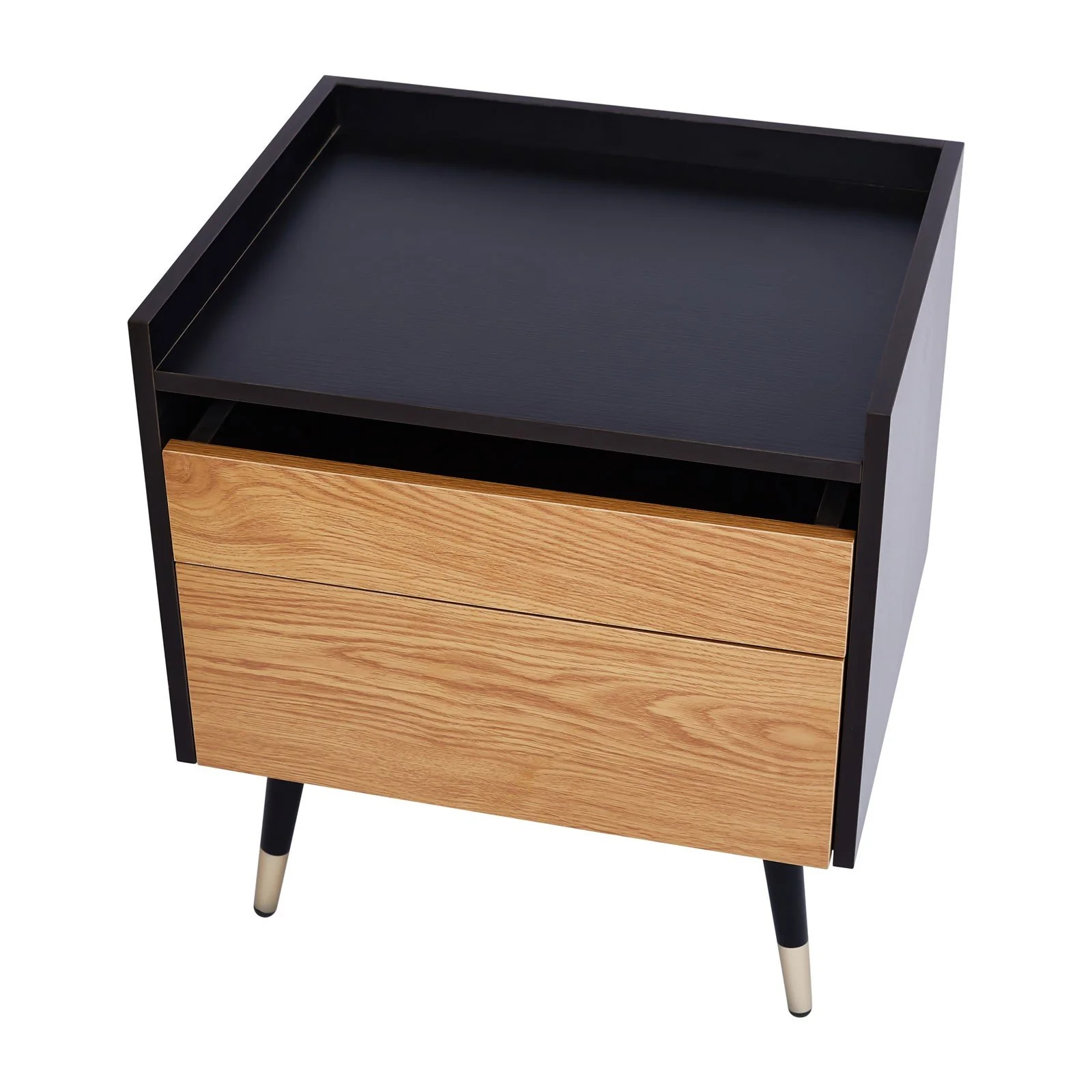 Contemporary Modern Harper 2 Drawer Bedside Table - Image 5