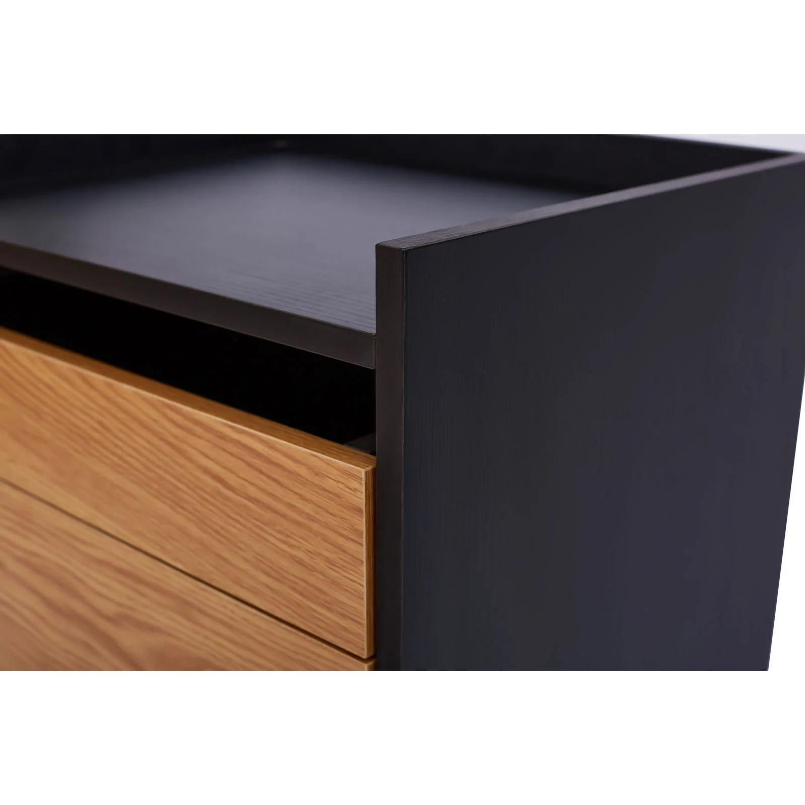 Contemporary Modern Harper 2 Drawer Bedside Table - Image 6
