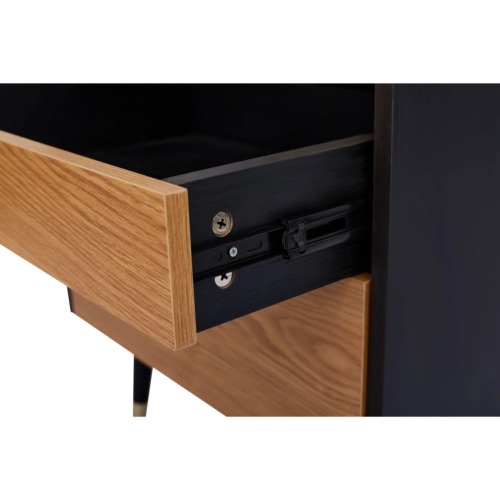Contemporary Modern Harper 2 Drawer Bedside Table - Image 7