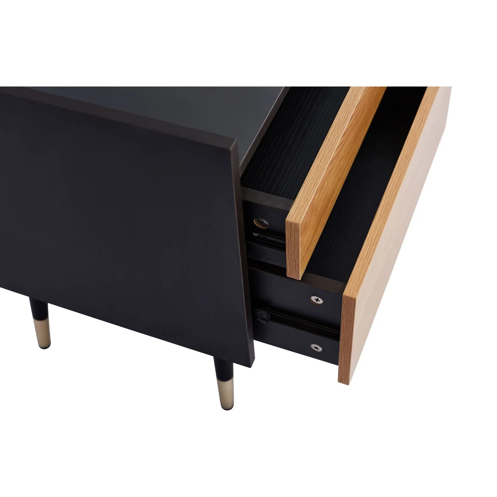 Contemporary Modern Harper 2 Drawer Bedside Table - Image 9