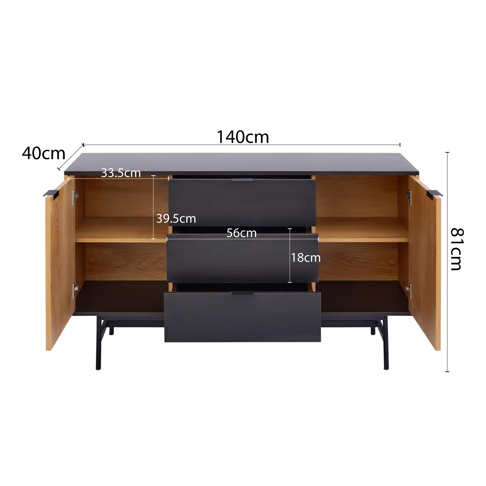 Contemporary Modern Harper Round Arch Designed Glass Door Sleek Sideboard - Image 14