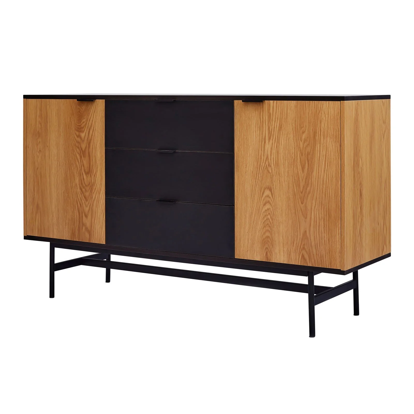 Contemporary Modern Harper Round Arch Designed Glass Door Sleek Sideboard - Image 3