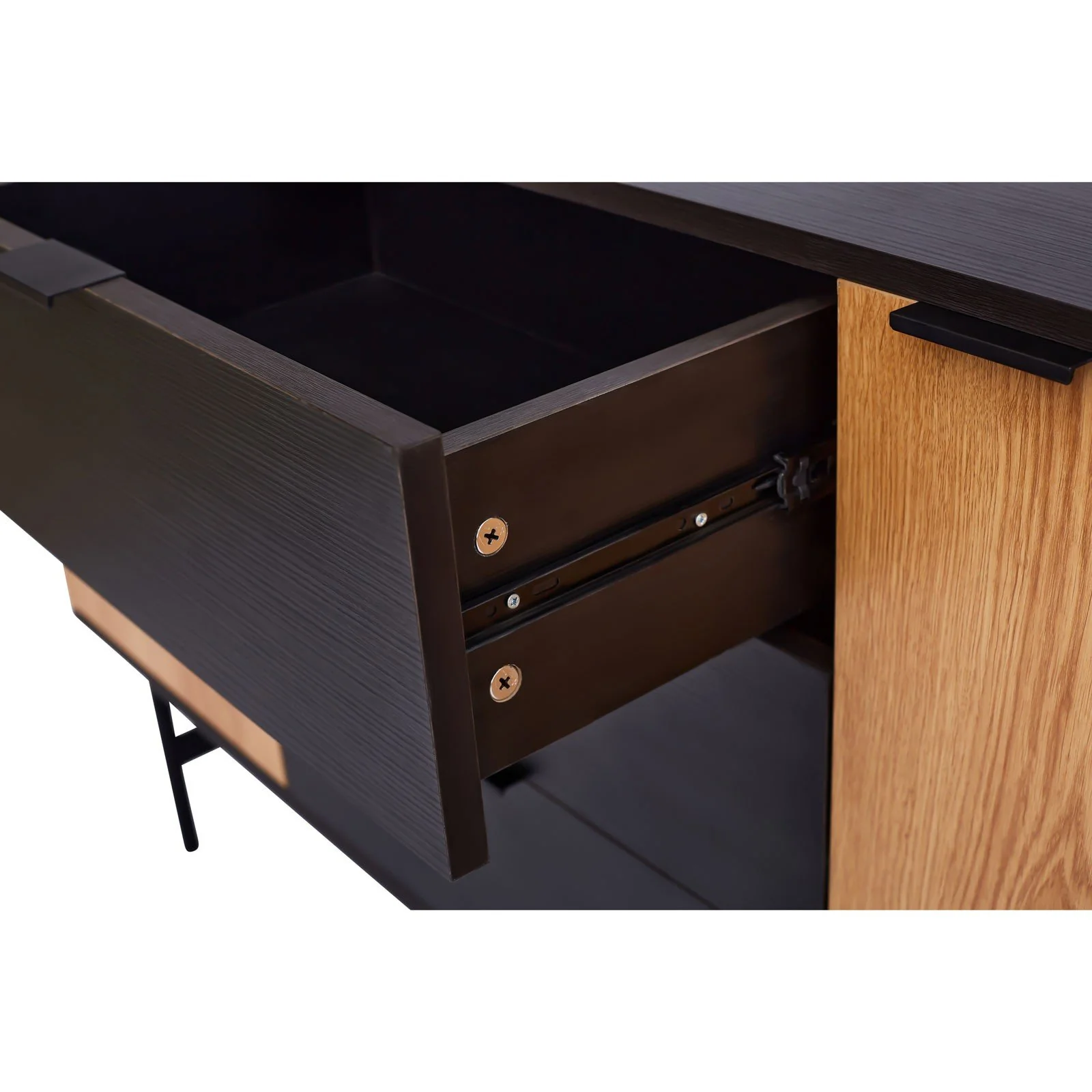 Contemporary Modern Harper Round Arch Designed Glass Door Sleek Sideboard - Image 7