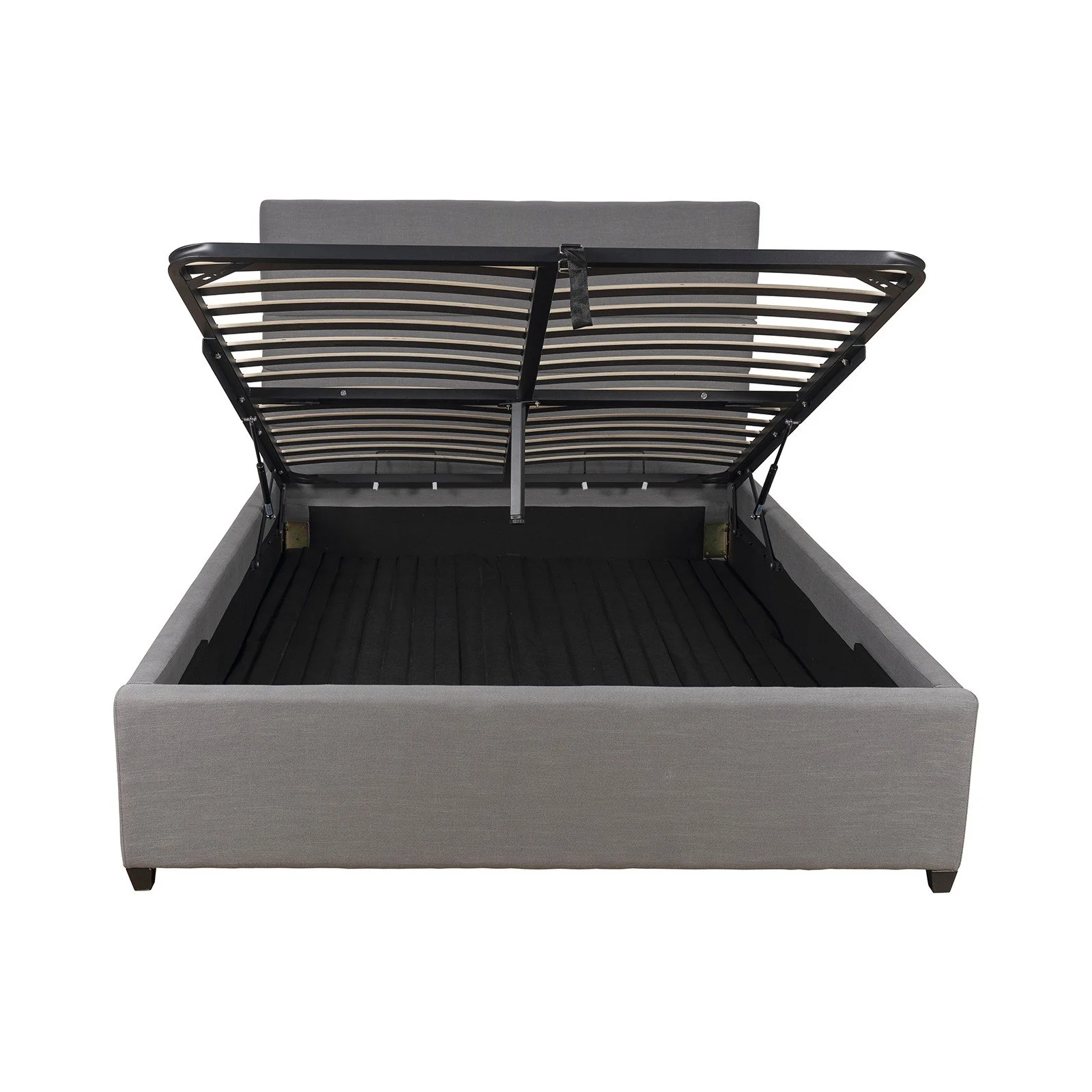 Contemporary Modern Heather Gas Lift Storage Queen Bed Frame - Image 10