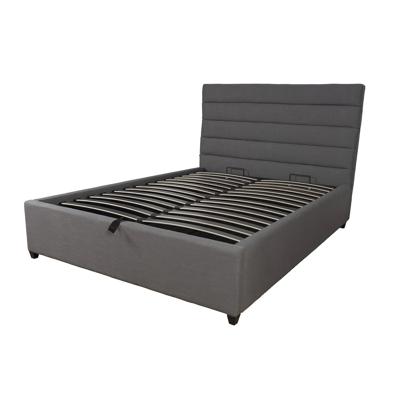 Contemporary Modern Heather Gas Lift Storage Queen Bed Frame - Image 8