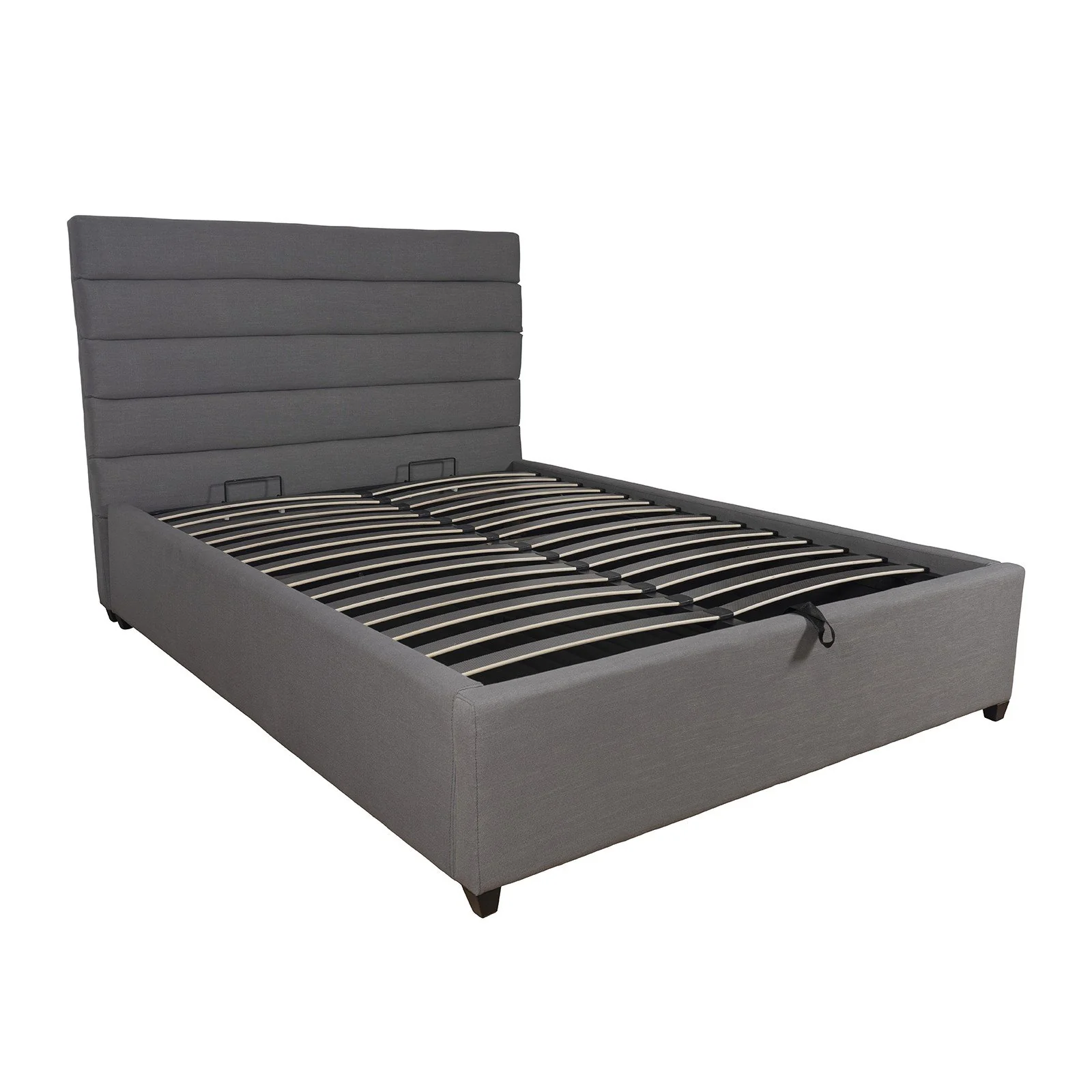 Contemporary Modern Heather Gas Lift Storage Queen Bed Frame - Image 9