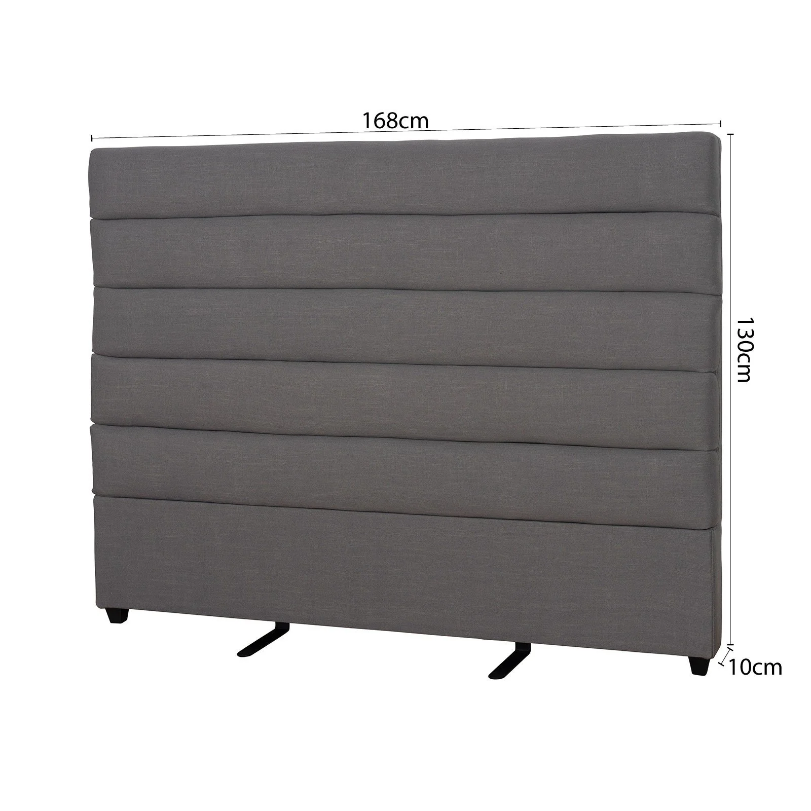 Contemporary Modern Heather Upholstered Queen Bed Headboard - Image 5