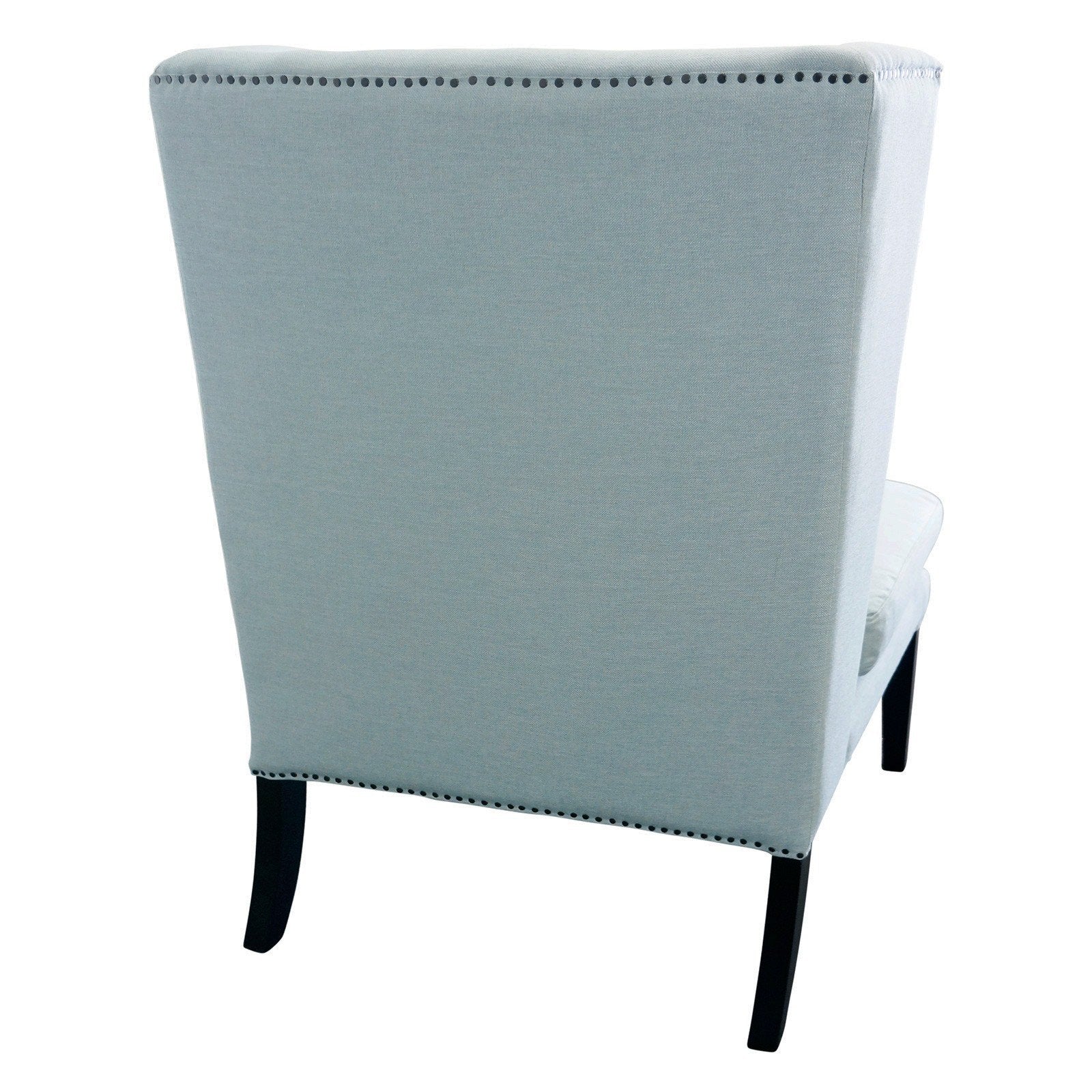 Contemporary Modern Iago Studded Upholstered Wingback Lounge Chair - Image 17