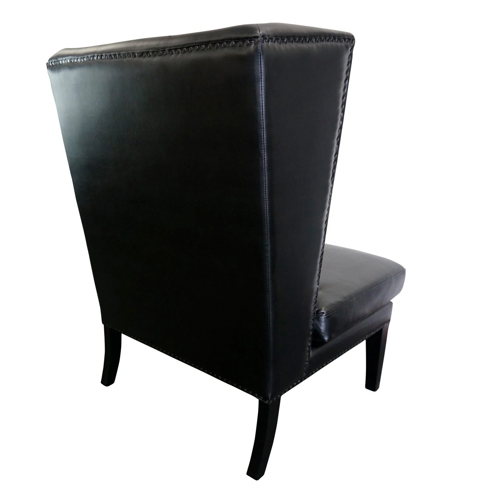 Contemporary Modern Iago Studded Upholstered Wingback Lounge Chair - Image 26