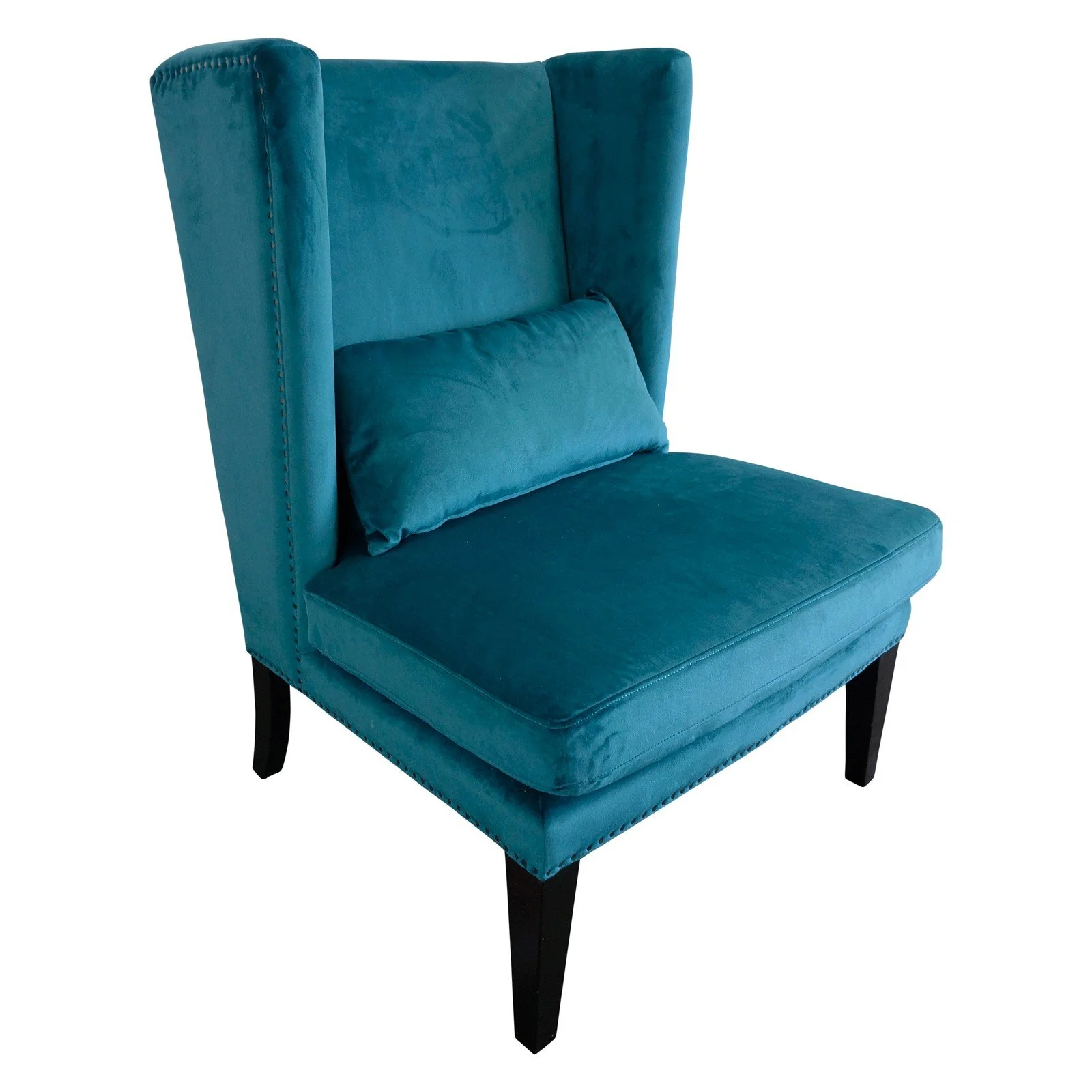 Contemporary Modern Iago Studded Upholstered Wingback Lounge Chair - Image 32