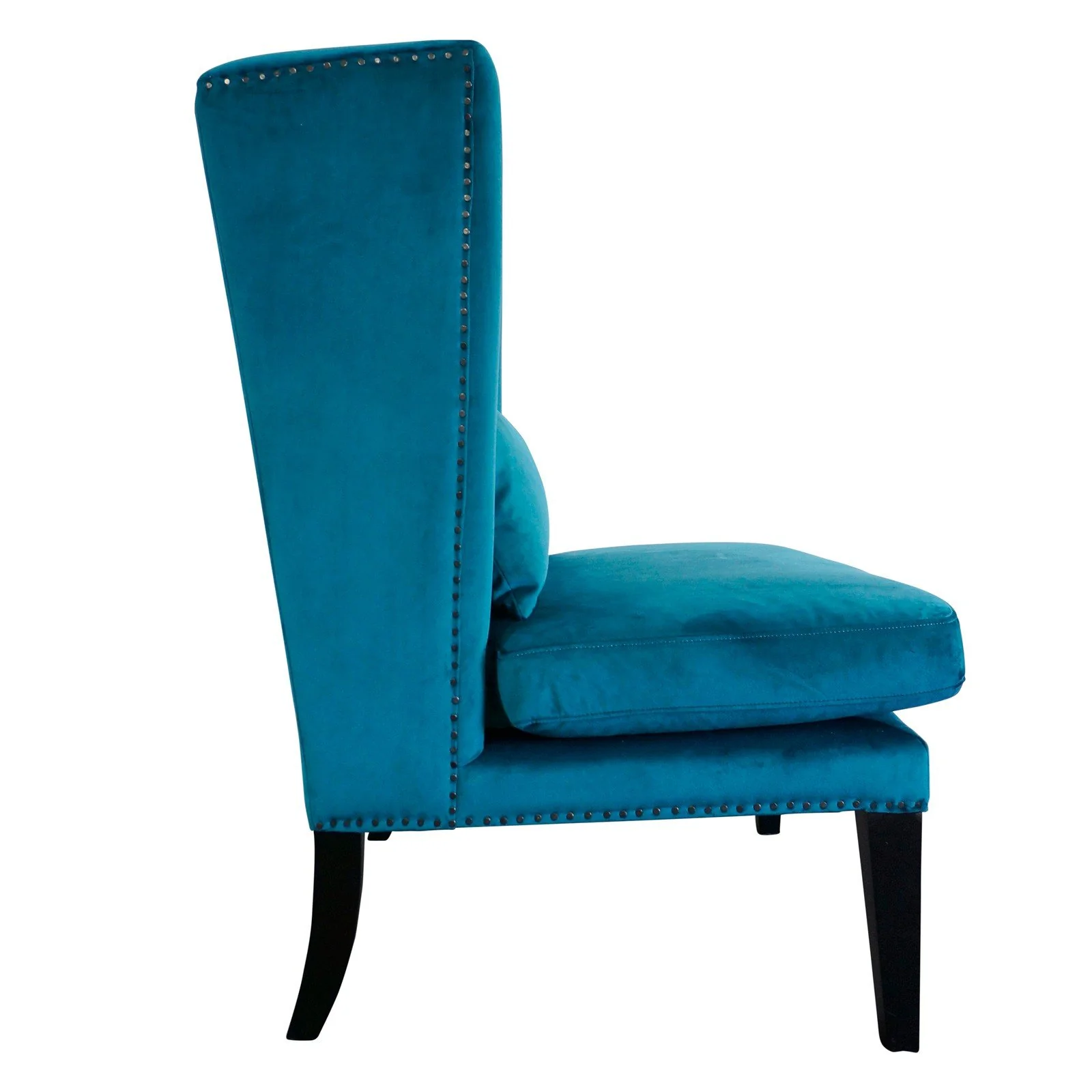 Contemporary Modern Iago Studded Upholstered Wingback Lounge Chair - Image 33