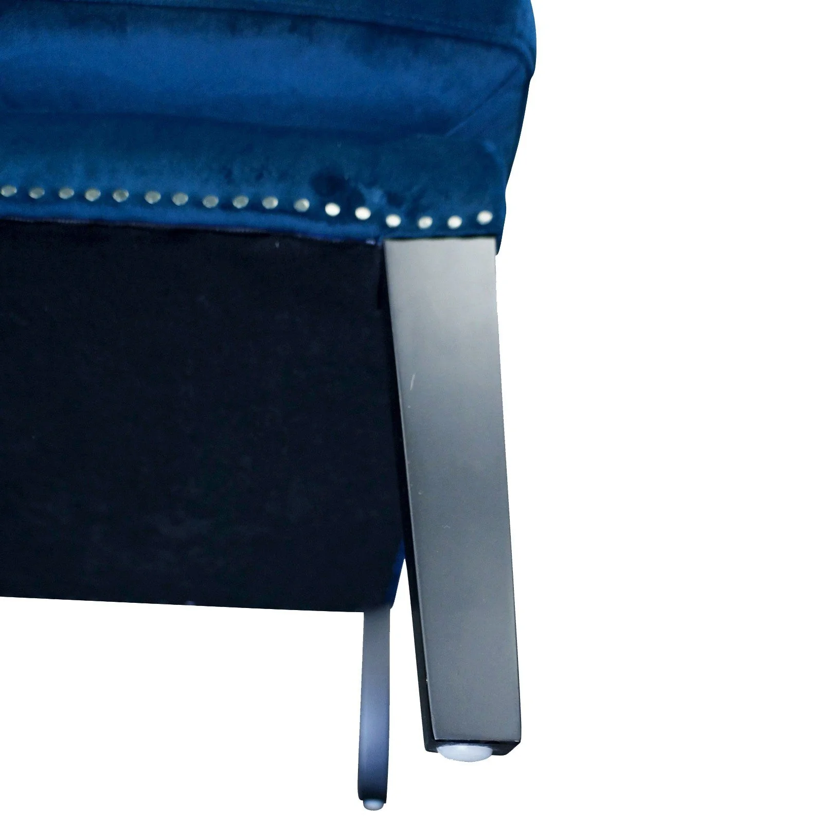 Contemporary Modern Iago Studded Upholstered Wingback Lounge Chair - Image 9