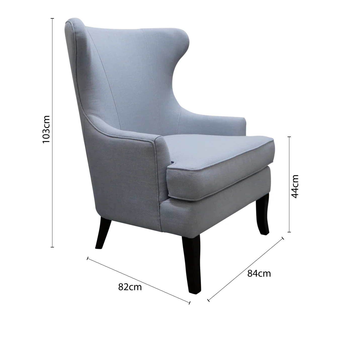 Contemporary Modern Lexter Upholstered Wingback Lounge Armchair Sofa - Image 11