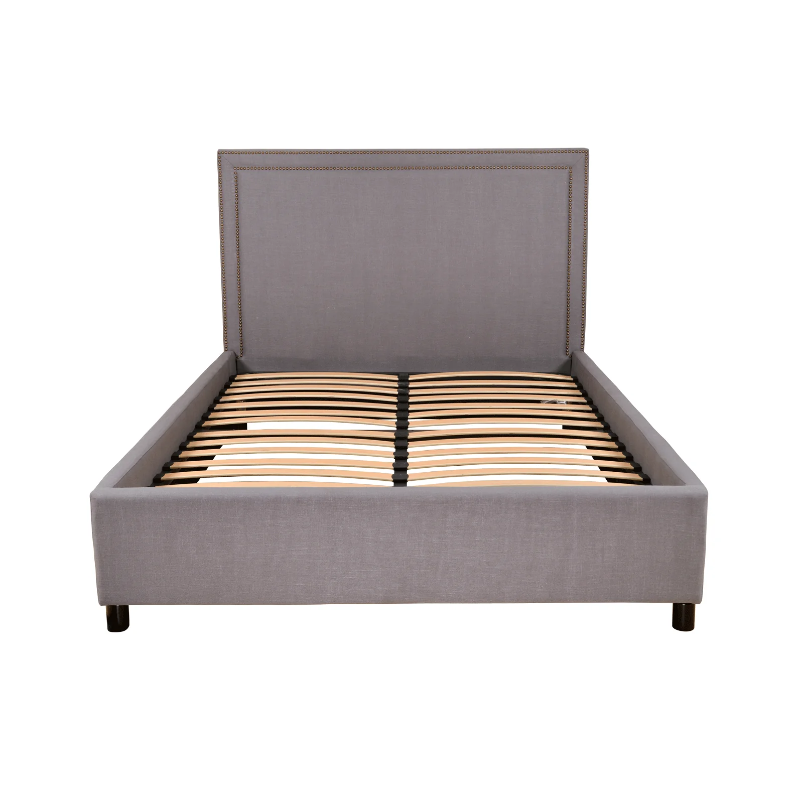 Contemporary Modern Maddy Upholstered Studded Square King Bed Frame - Image 11
