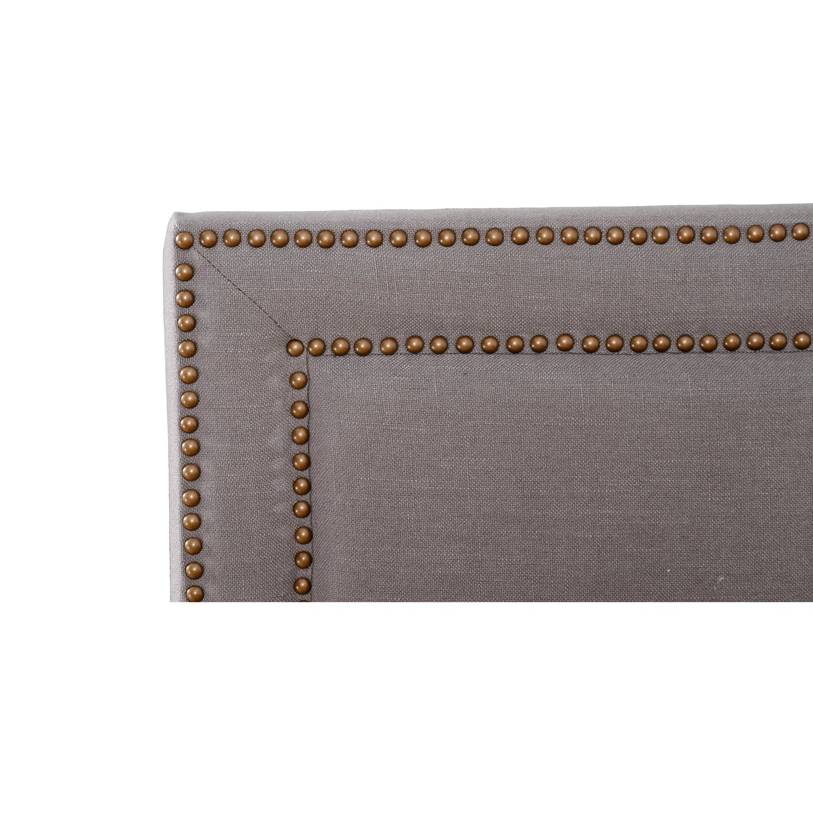 Contemporary Modern Maddy Upholstered Studded Square Queen Bed Frame - Image 12