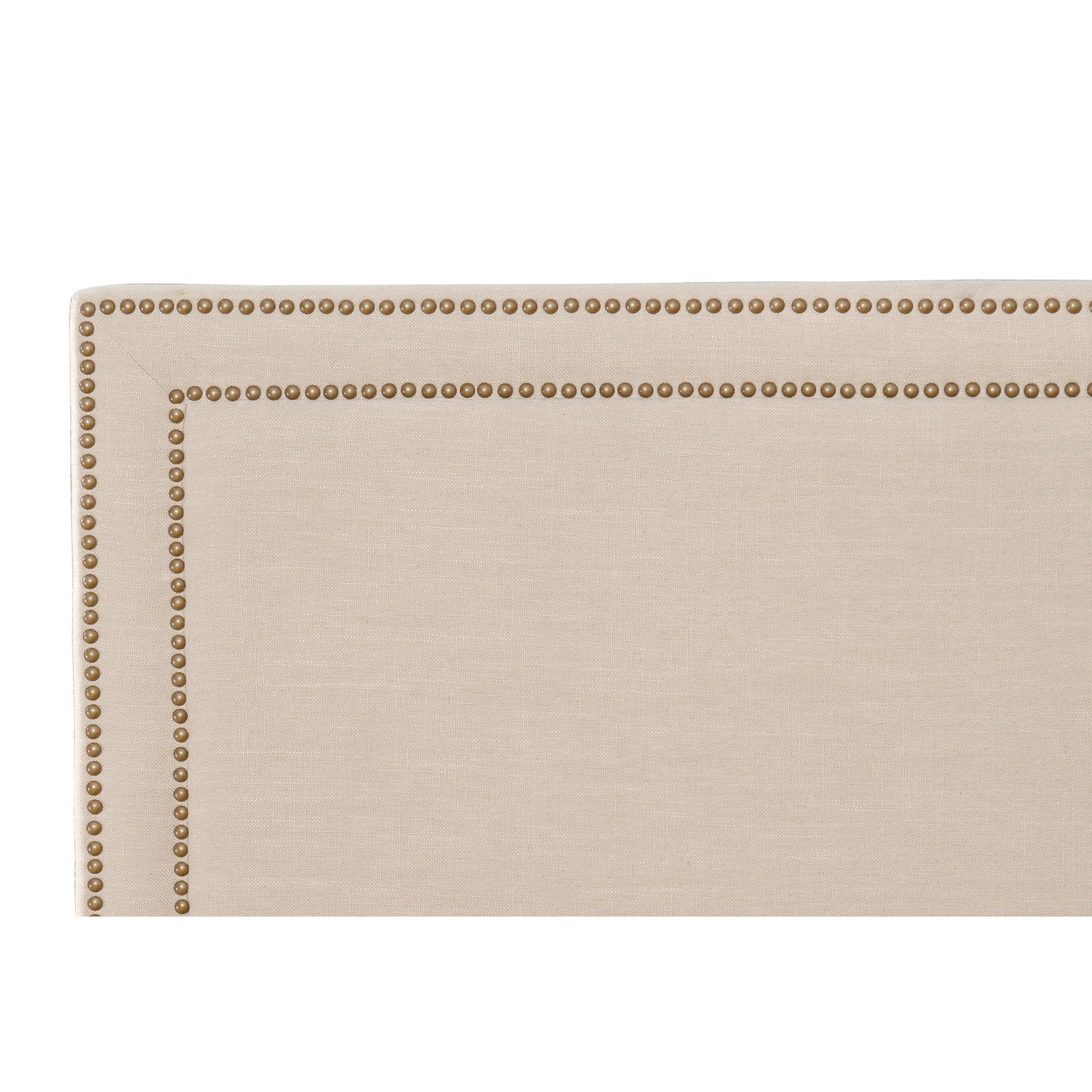Contemporary Modern Maddy Upholstered Studded Square Queen Bed Frame - Image 4