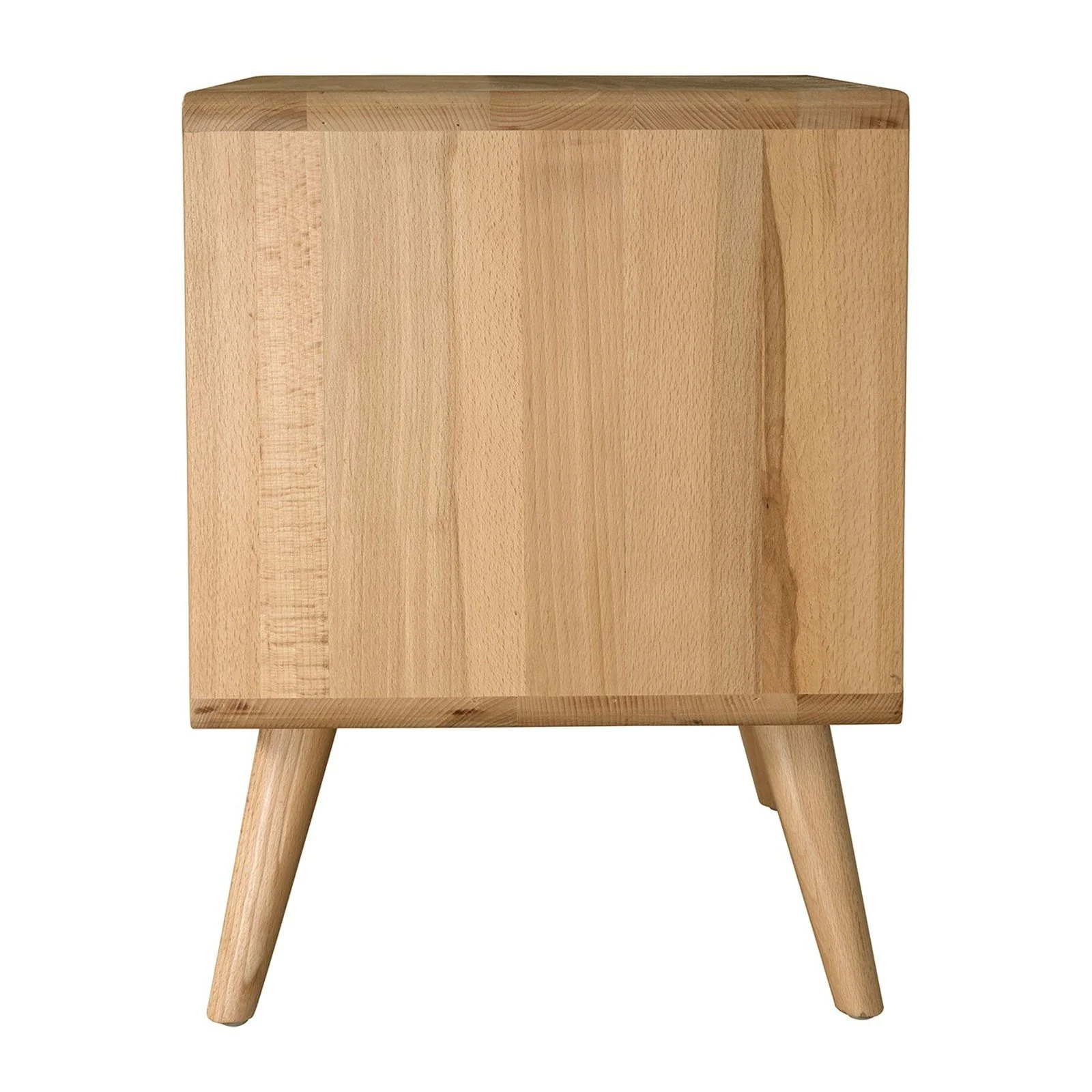 Contemporary Modern Scandinavian Nordic Rattan Bedside Table - Image 17