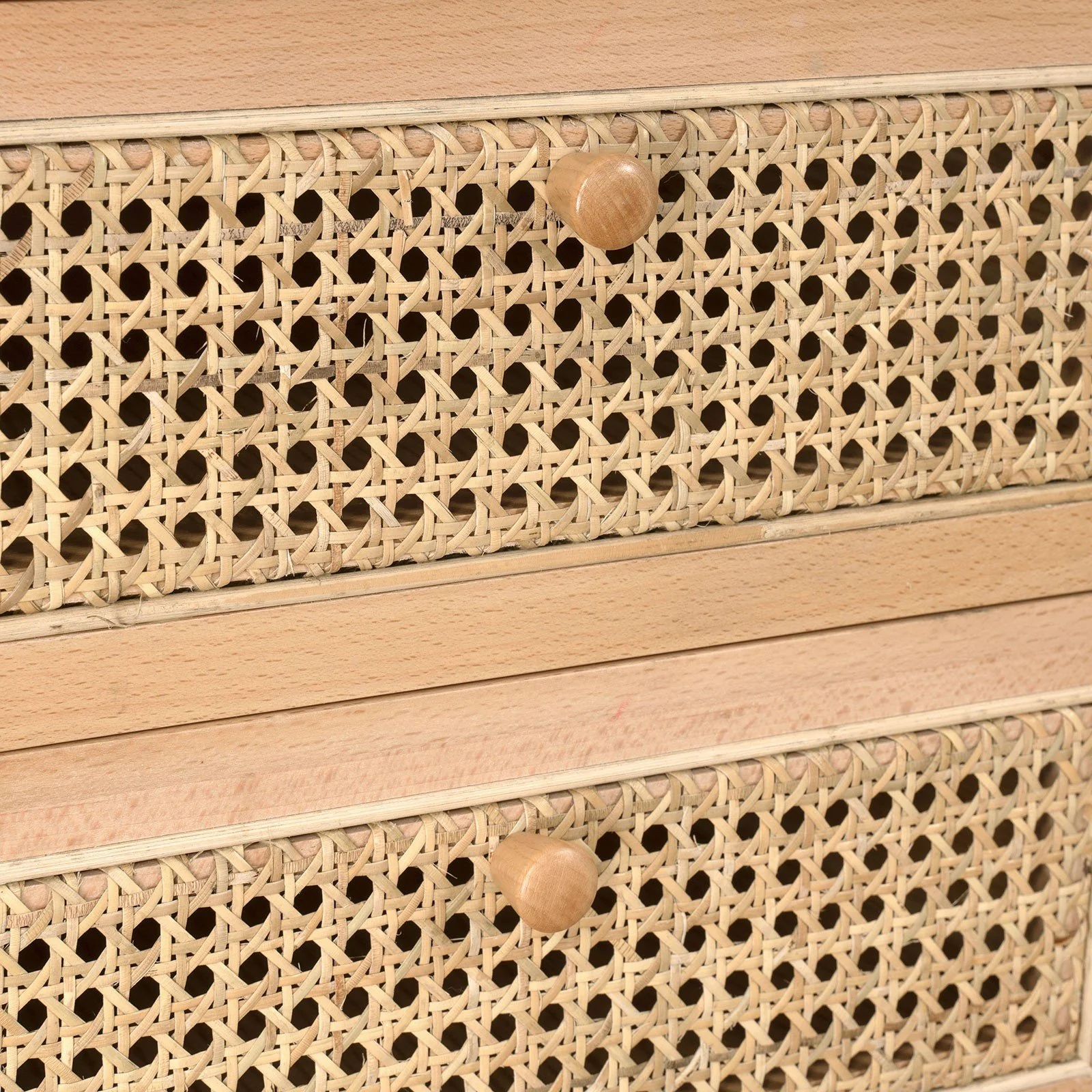 Contemporary Modern Scandinavian Nordic Rattan Bedside Table - Image 20
