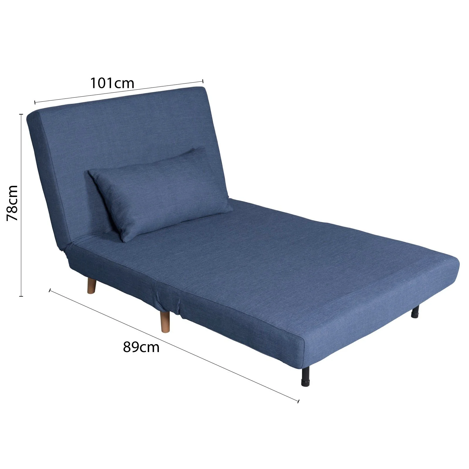Contemporary Modern Siesta 1.5 Seater Versatile linen Lounge Sofa Bed - Image 16