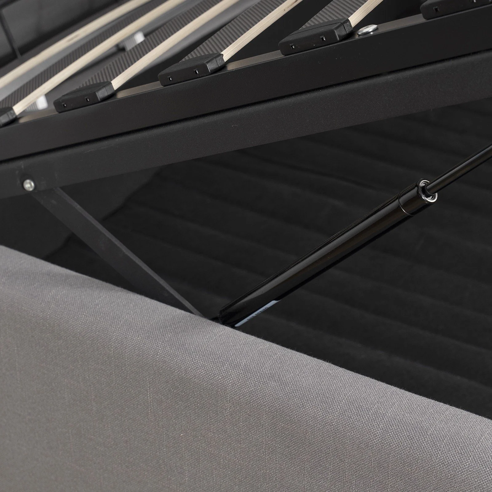 Contemporary Modern Skye Upholstered Storage Gas Lift Queen Bed Base - Image 12
