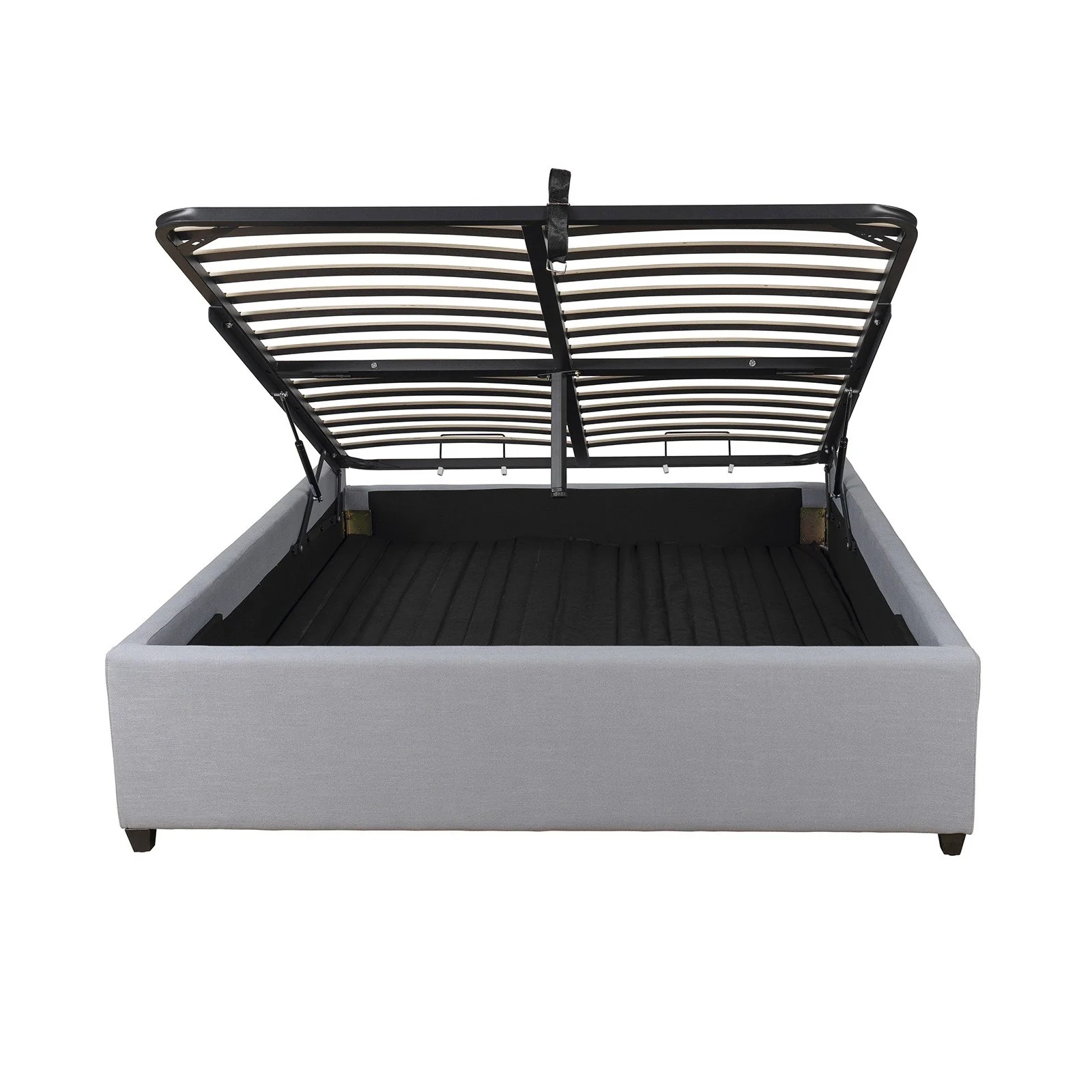 Contemporary Modern Skye Upholstered Storage Gas Lift Queen Bed Base - Image 4