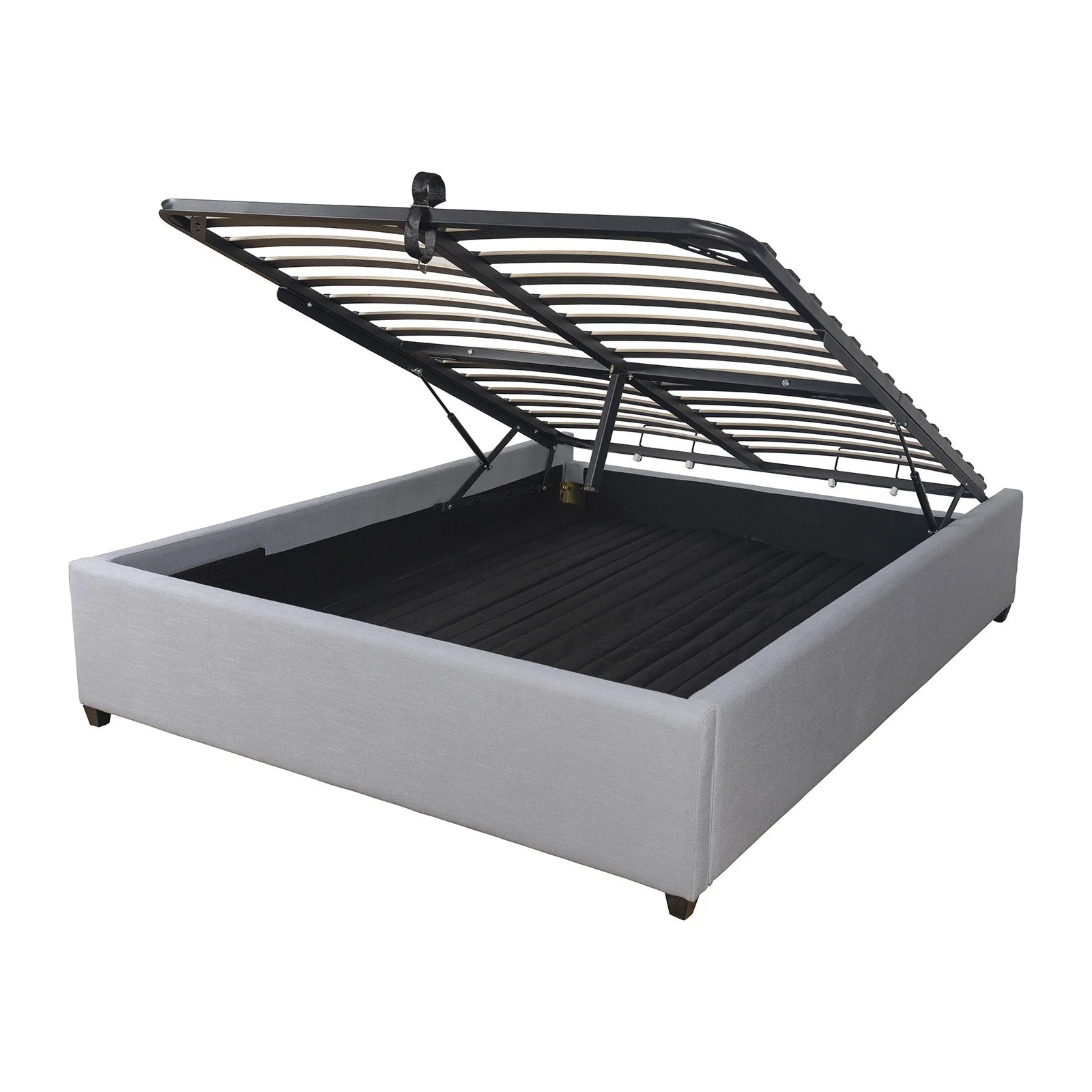 Contemporary Modern Skye Upholstered Storage Gas Lift Queen Bed Base - Image 5