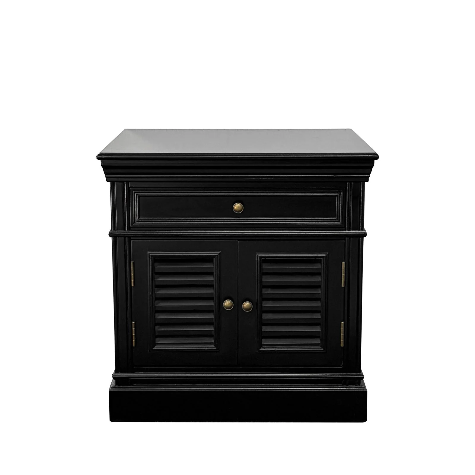 (Factory Second) Hamptons Classic 1 Drawer Bedside Table with Louvered Doors - Image 17