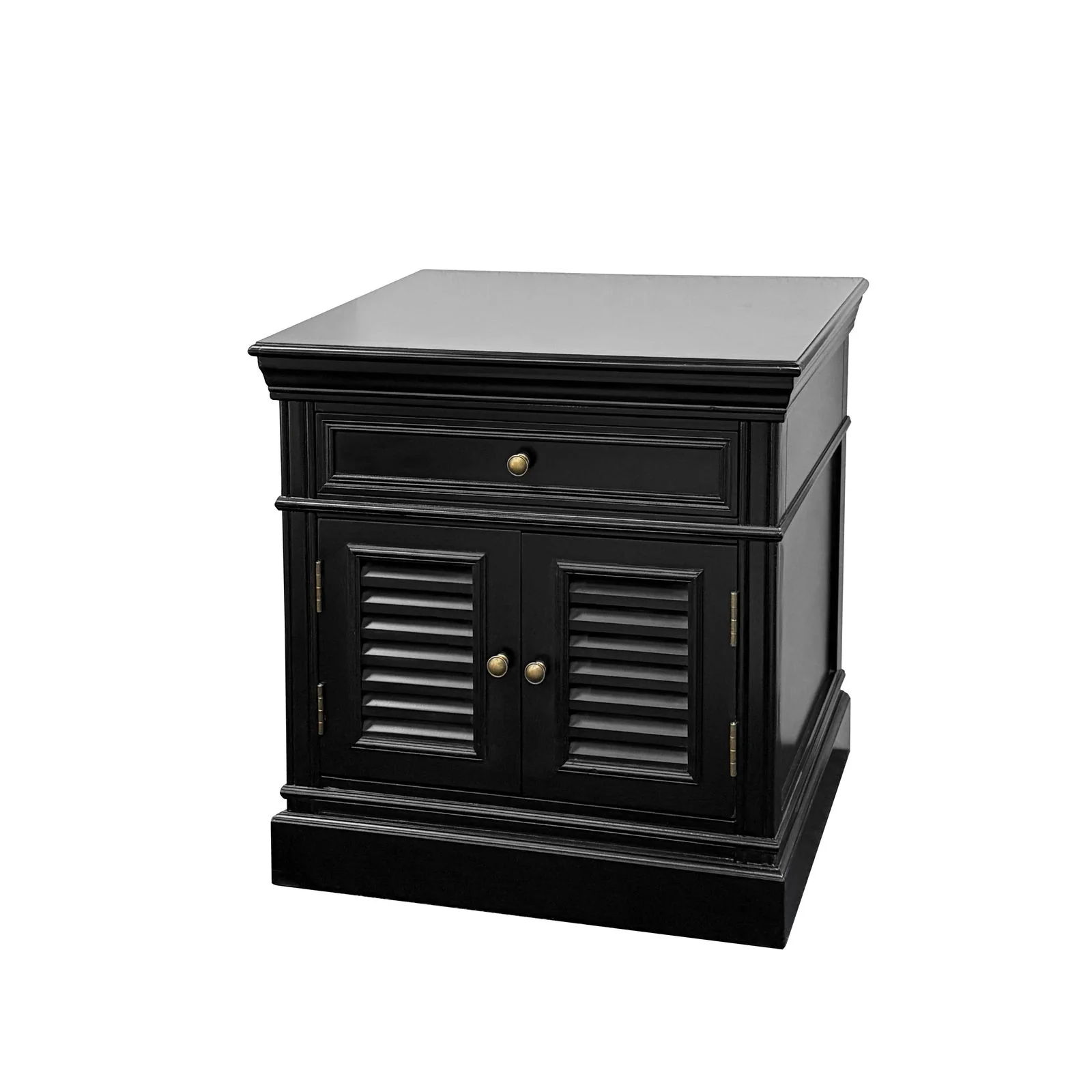 (Factory Second) Hamptons Classic 1 Drawer Bedside Table with Louvered Doors - Image 18