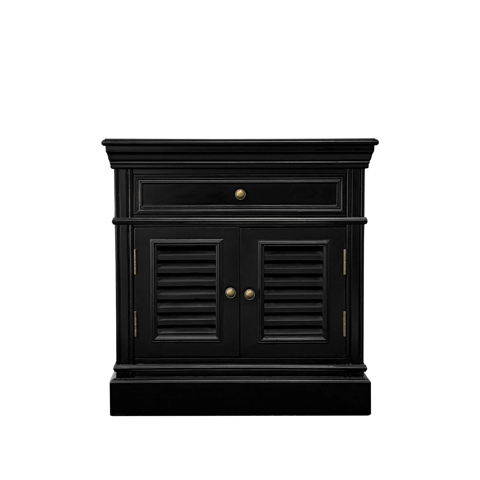 (Factory Second) Hamptons Classic 1 Drawer Bedside Table with Louvered Doors - Image 19