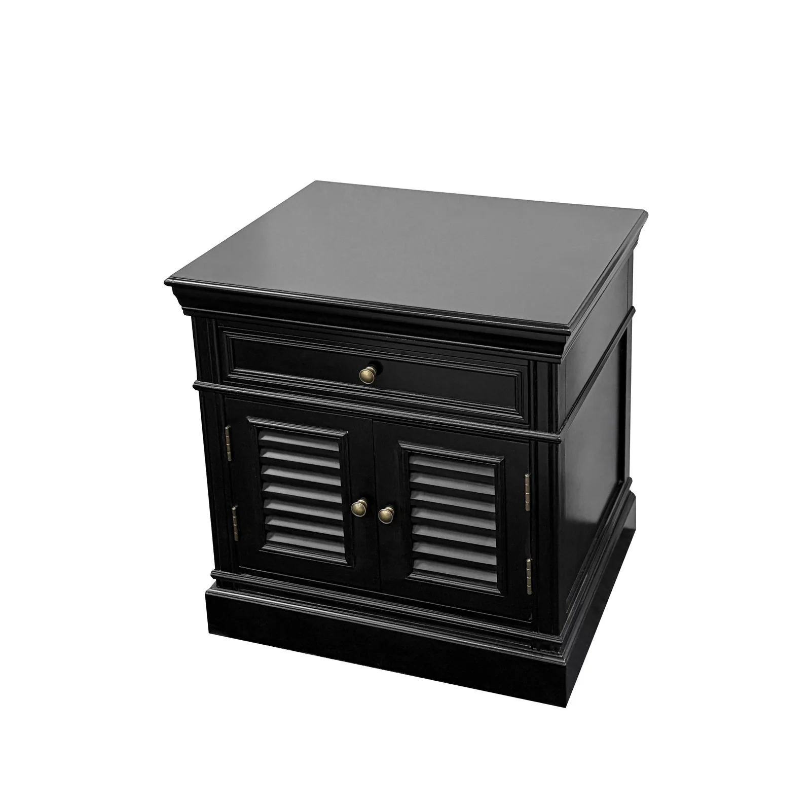 (Factory Second) Hamptons Classic 1 Drawer Bedside Table with Louvered Doors - Image 20