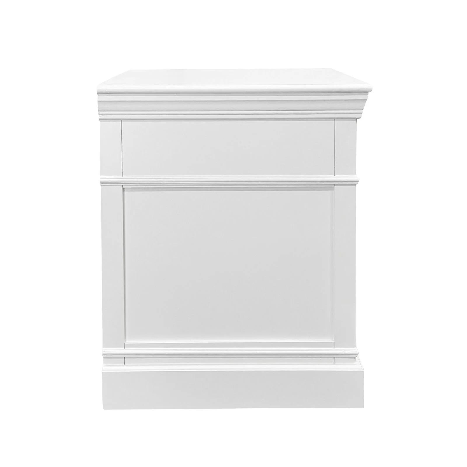 (Factory Second) Hamptons Classic 1 Drawer Bedside Table with Louvered Doors - Image 6