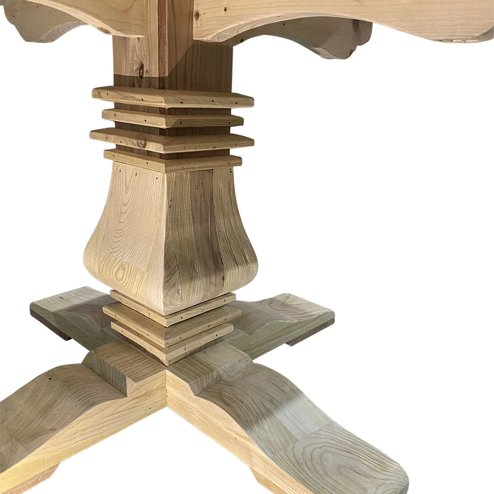 French Provincial Chateau Pedestal Square Dining Table - Image 13