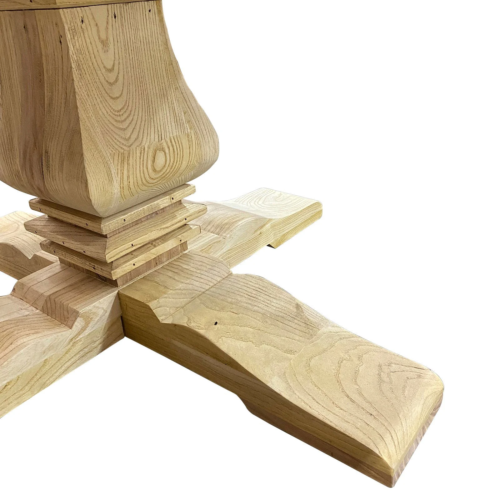 French Provincial Chateau Pedestal Square Dining Table - Image 14