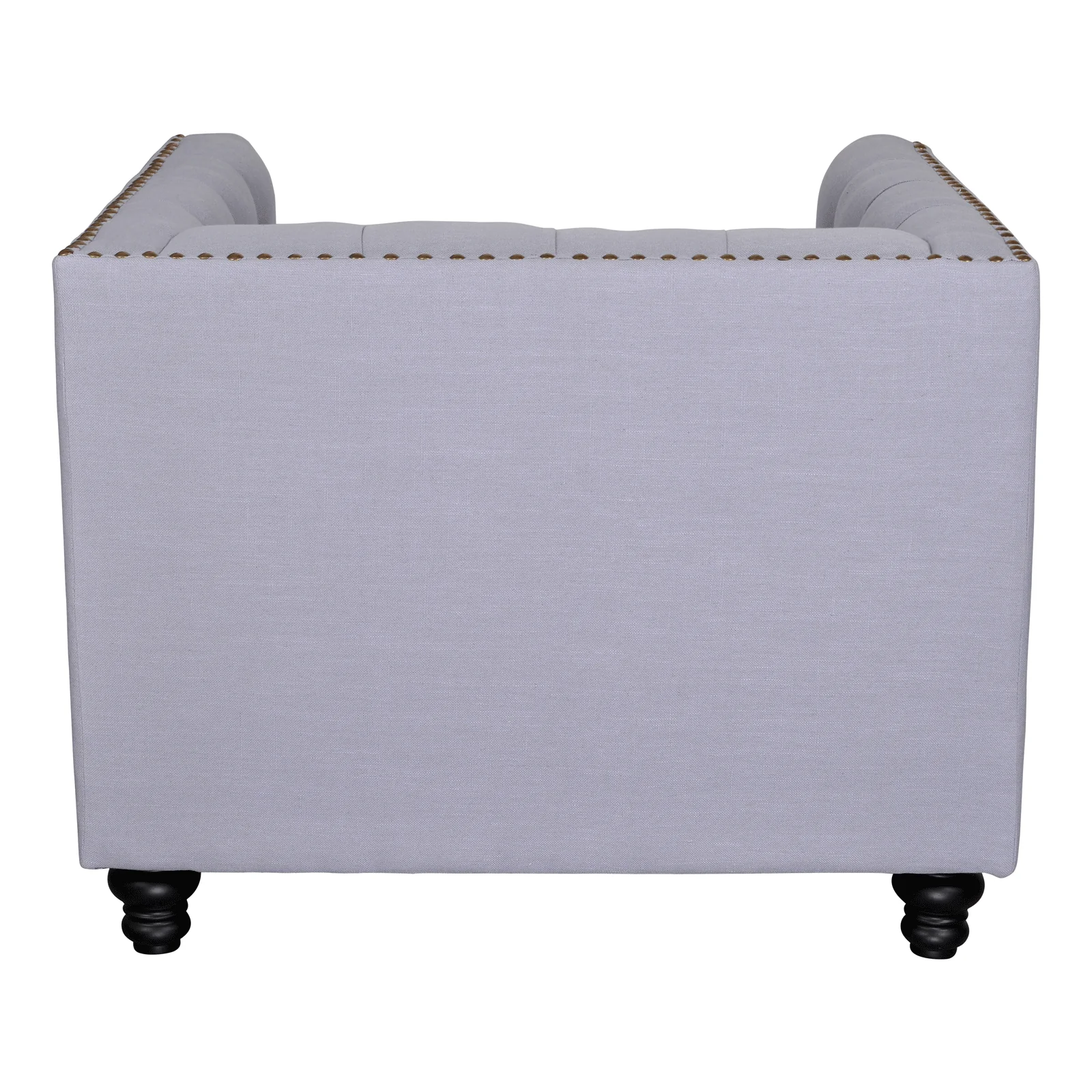 French Provincial Chesterfield Maddy Upholstered Single Lounge Armchair Sofa - Image 5