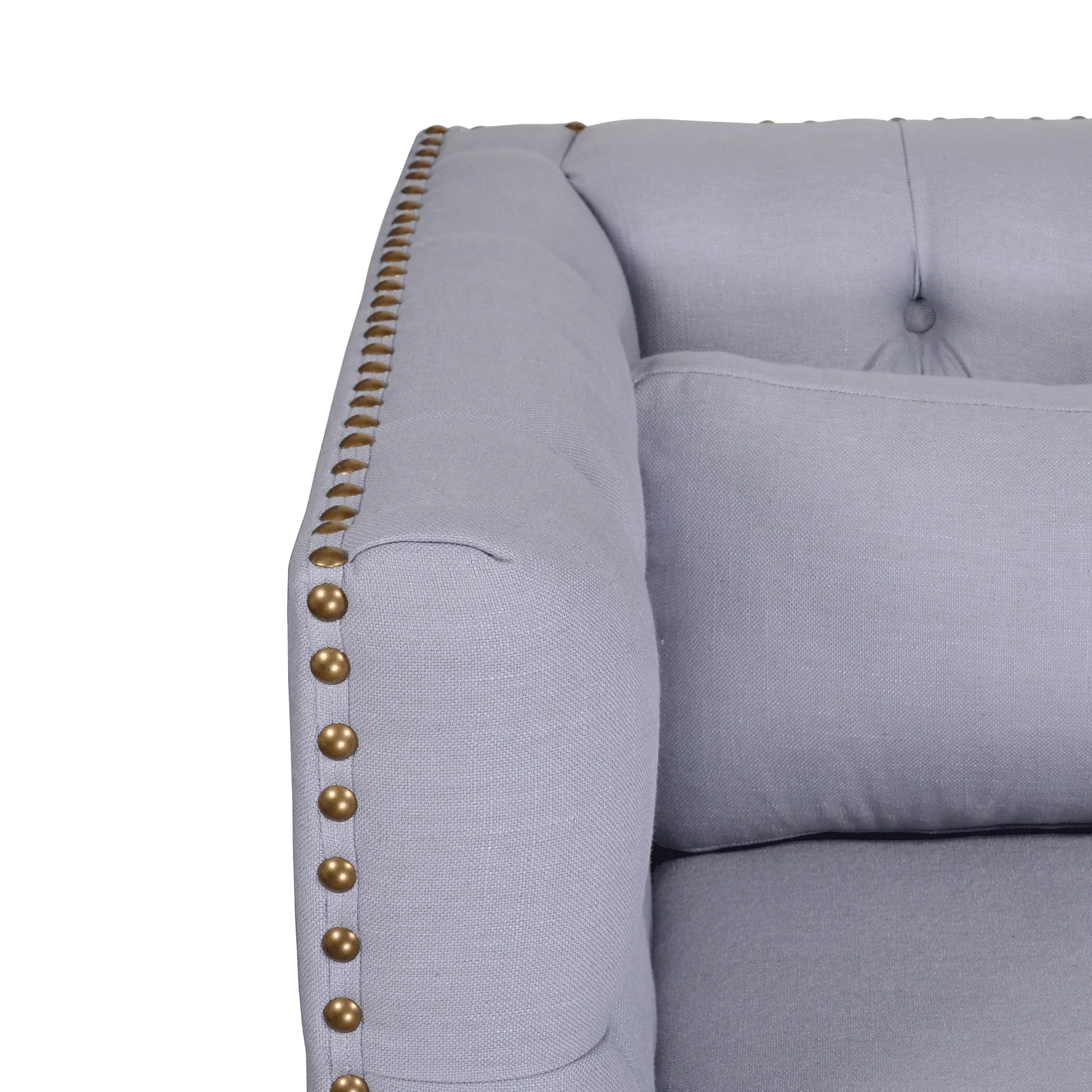 French Provincial Chesterfield Maddy Upholstered Single Lounge Armchair Sofa - Image 6