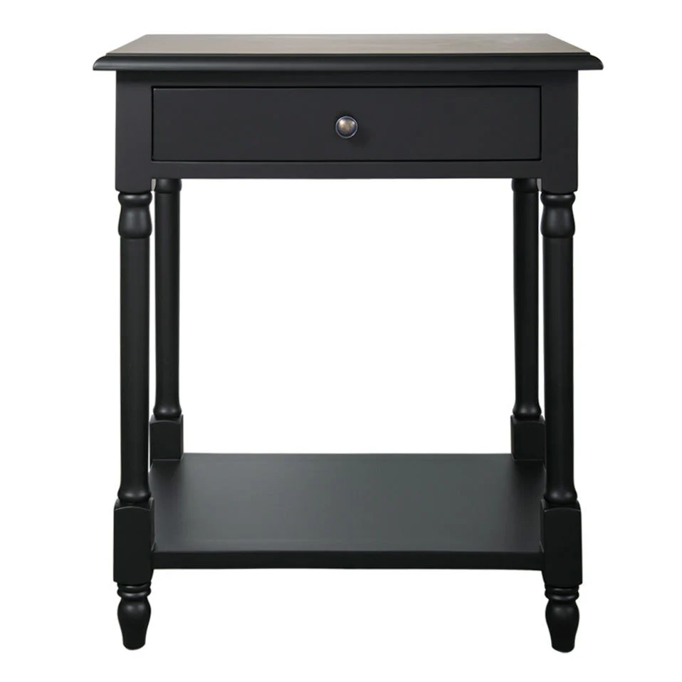 French Provincial Classic Bedside Lamp Table with One Drawer - Image 13